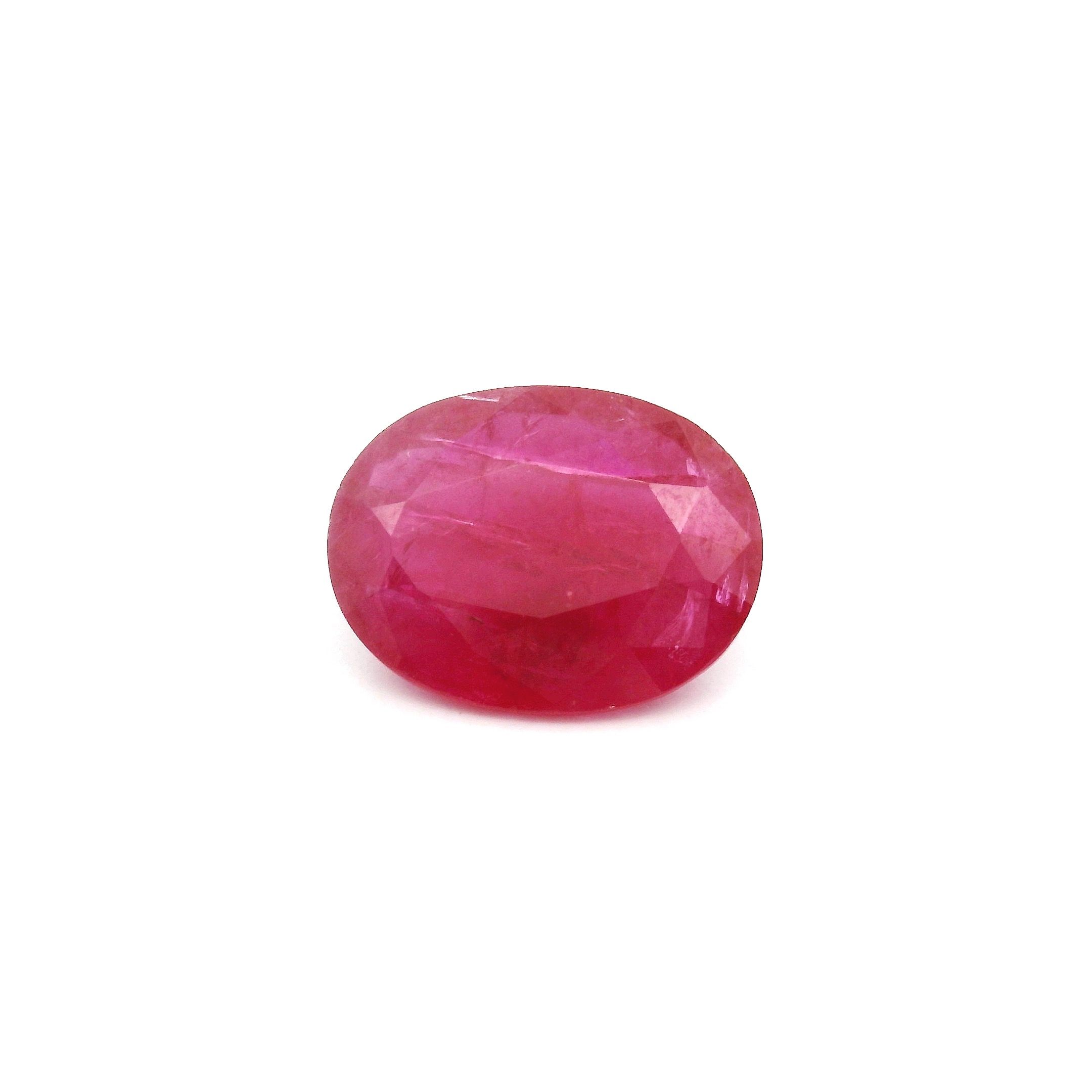 2.57 ct Oval Red Natural Ruby