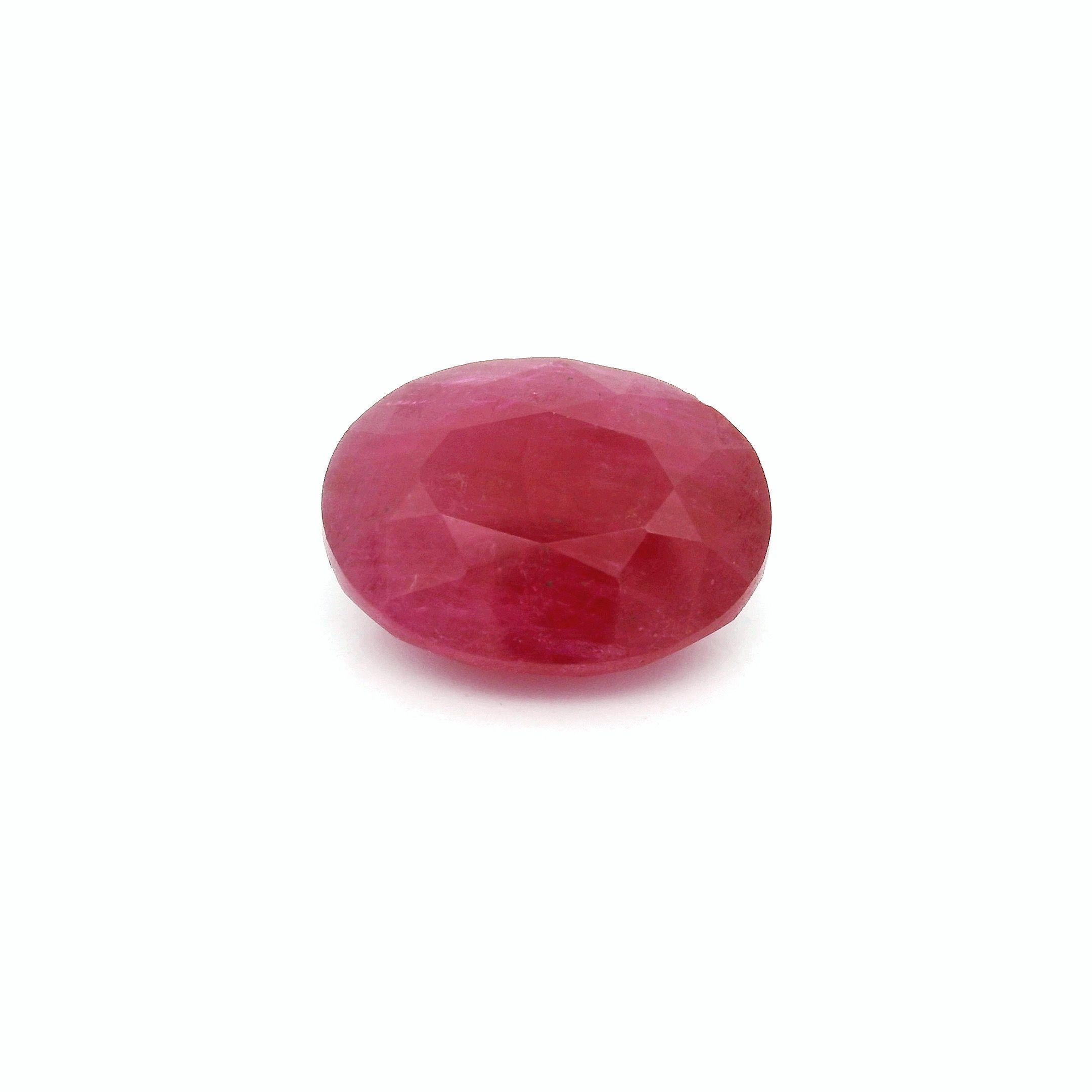 3.59 ct Oval Red Natural Ruby