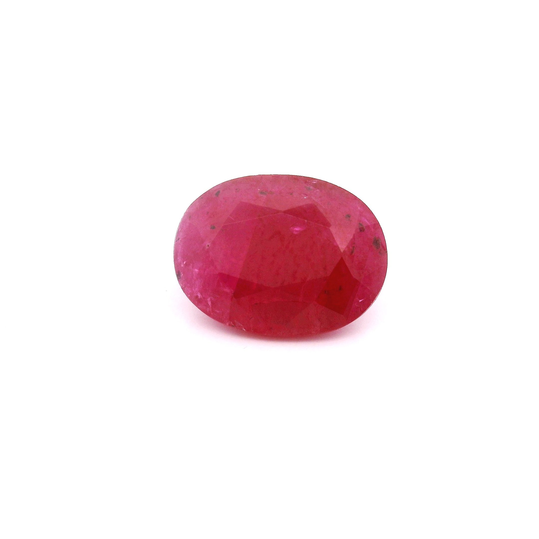 3.13 ct Oval Red Natural Ruby