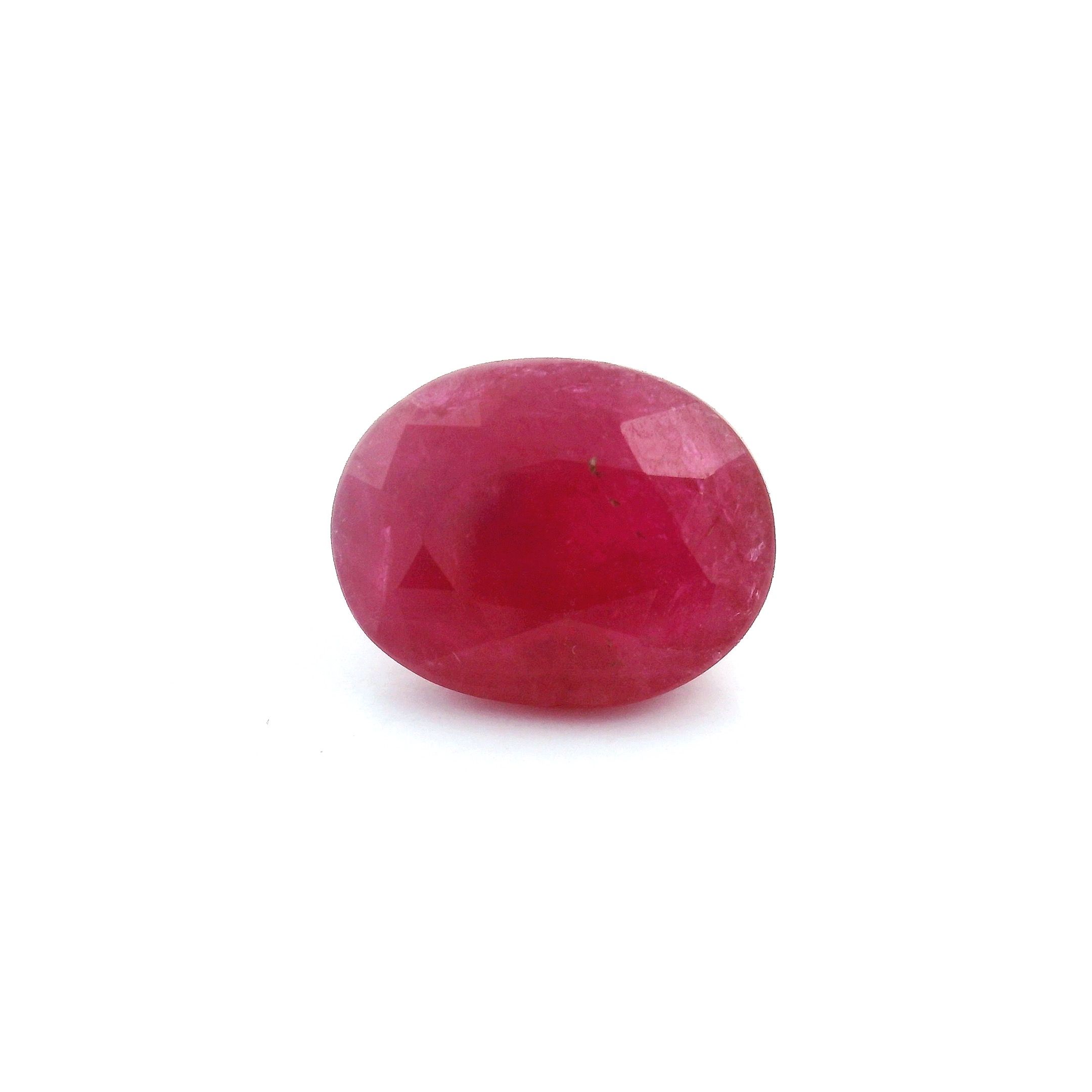 3.65 ct Oval Red Natural Ruby