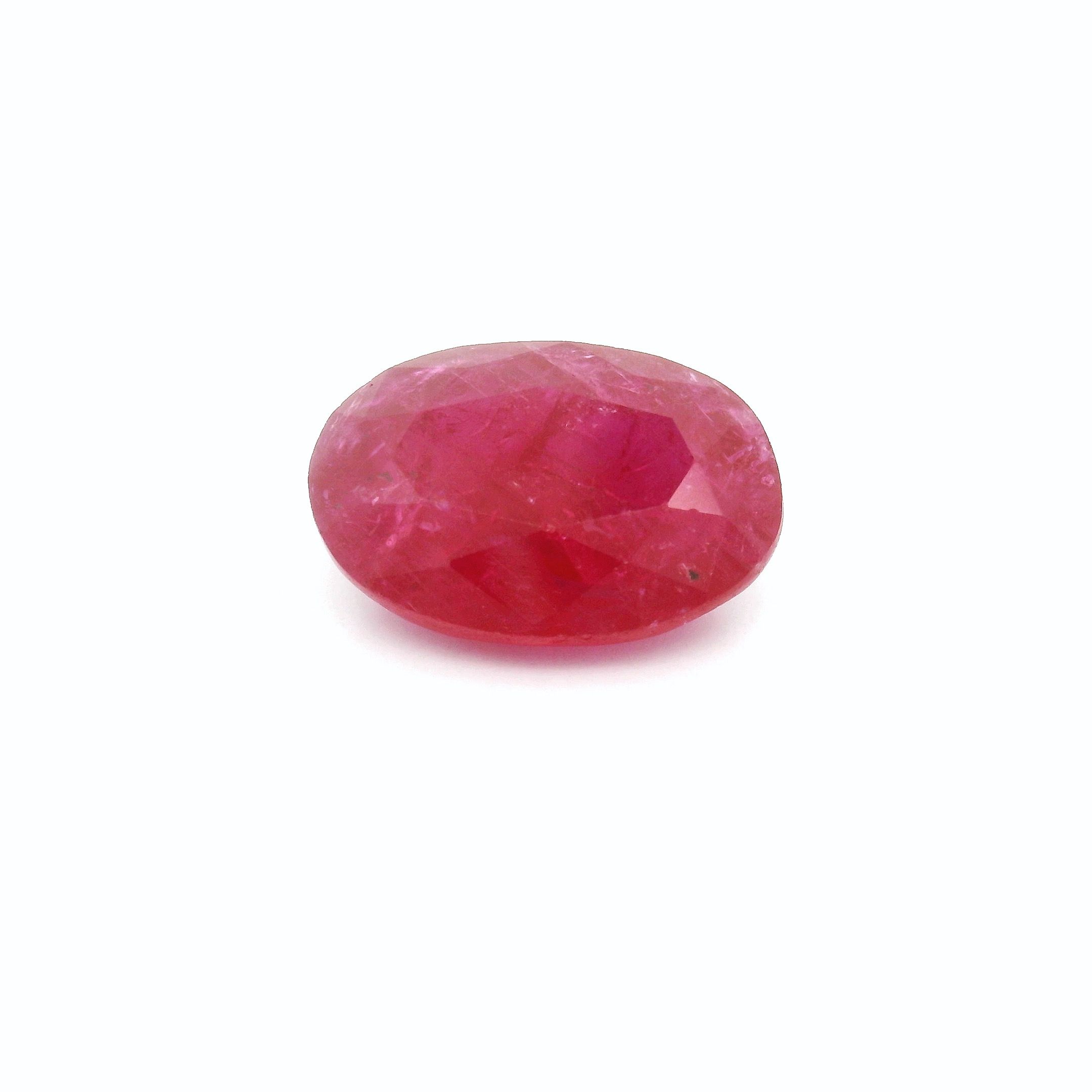 3.19 ct Oval Red Natural Ruby