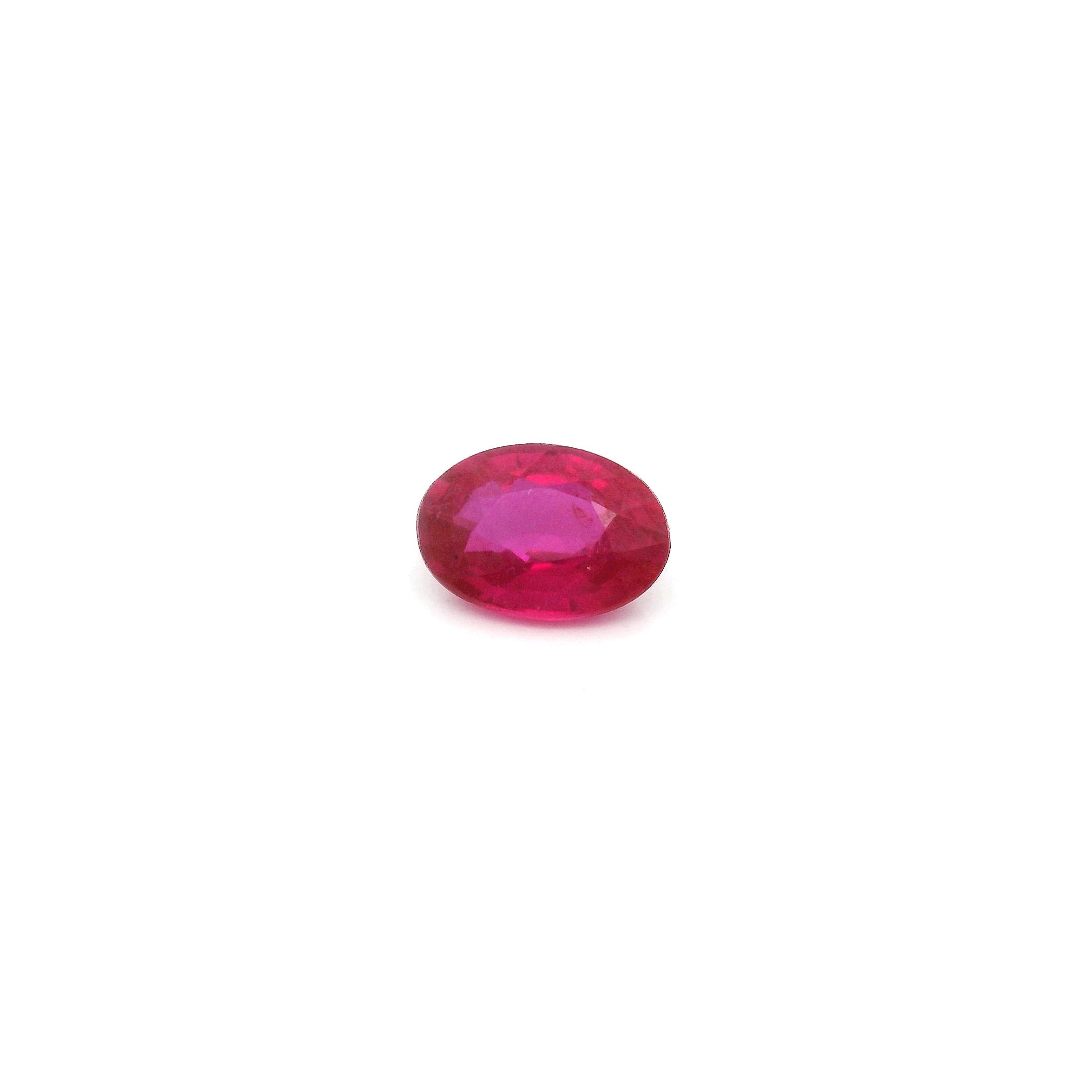 0.58 ct Oval Red Natural Ruby