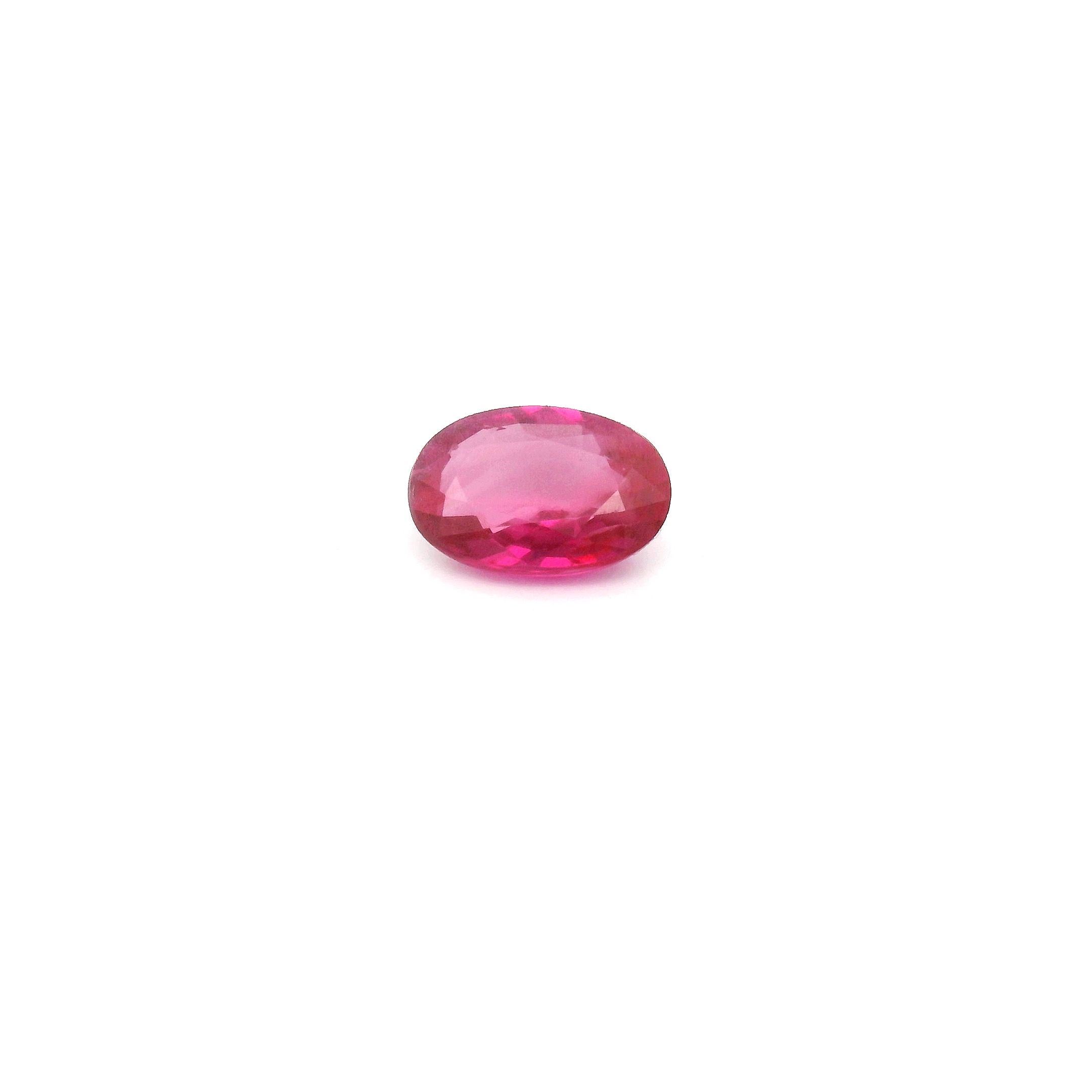 0.55 ct Oval Red Natural Ruby