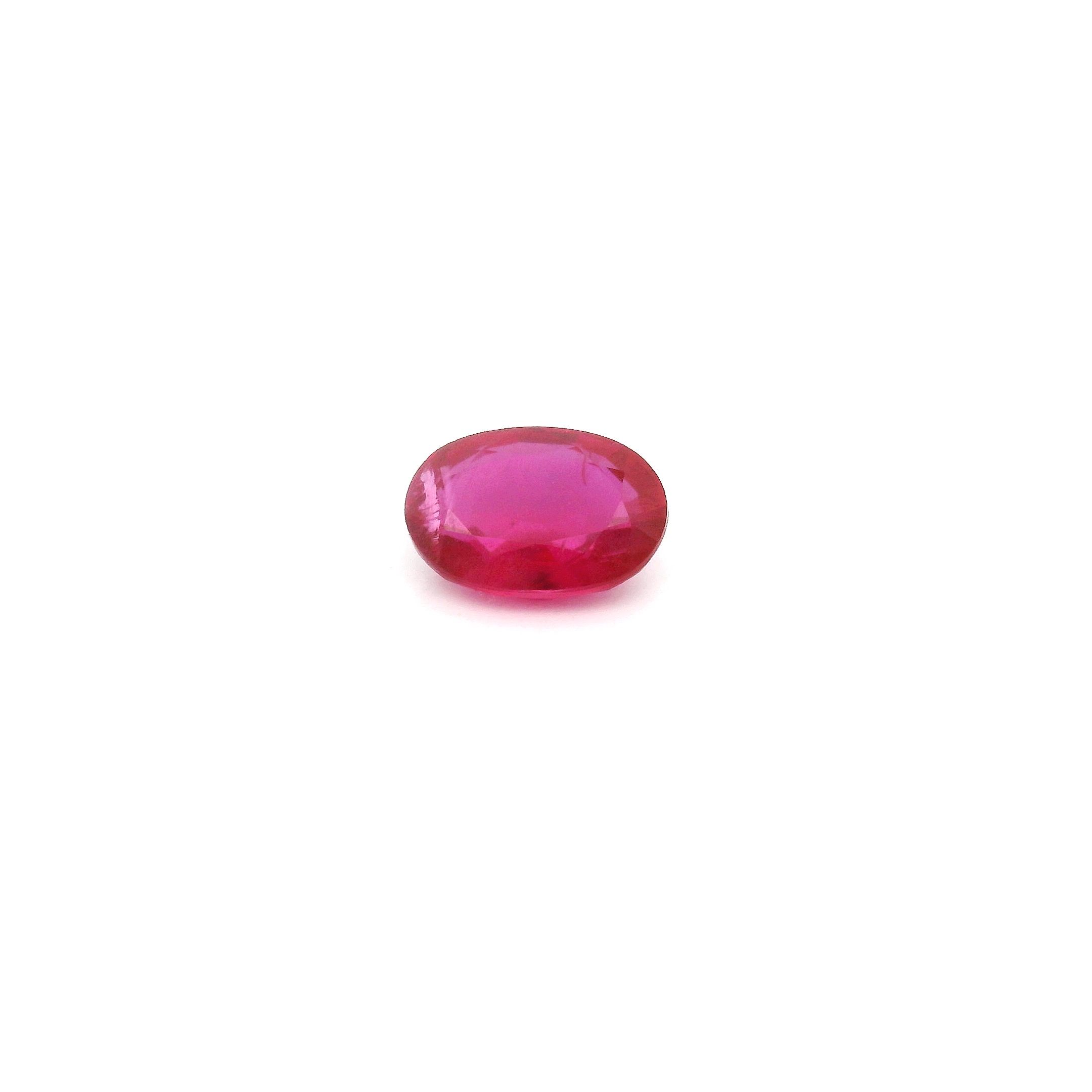 0.63 ct Oval Red Natural Ruby