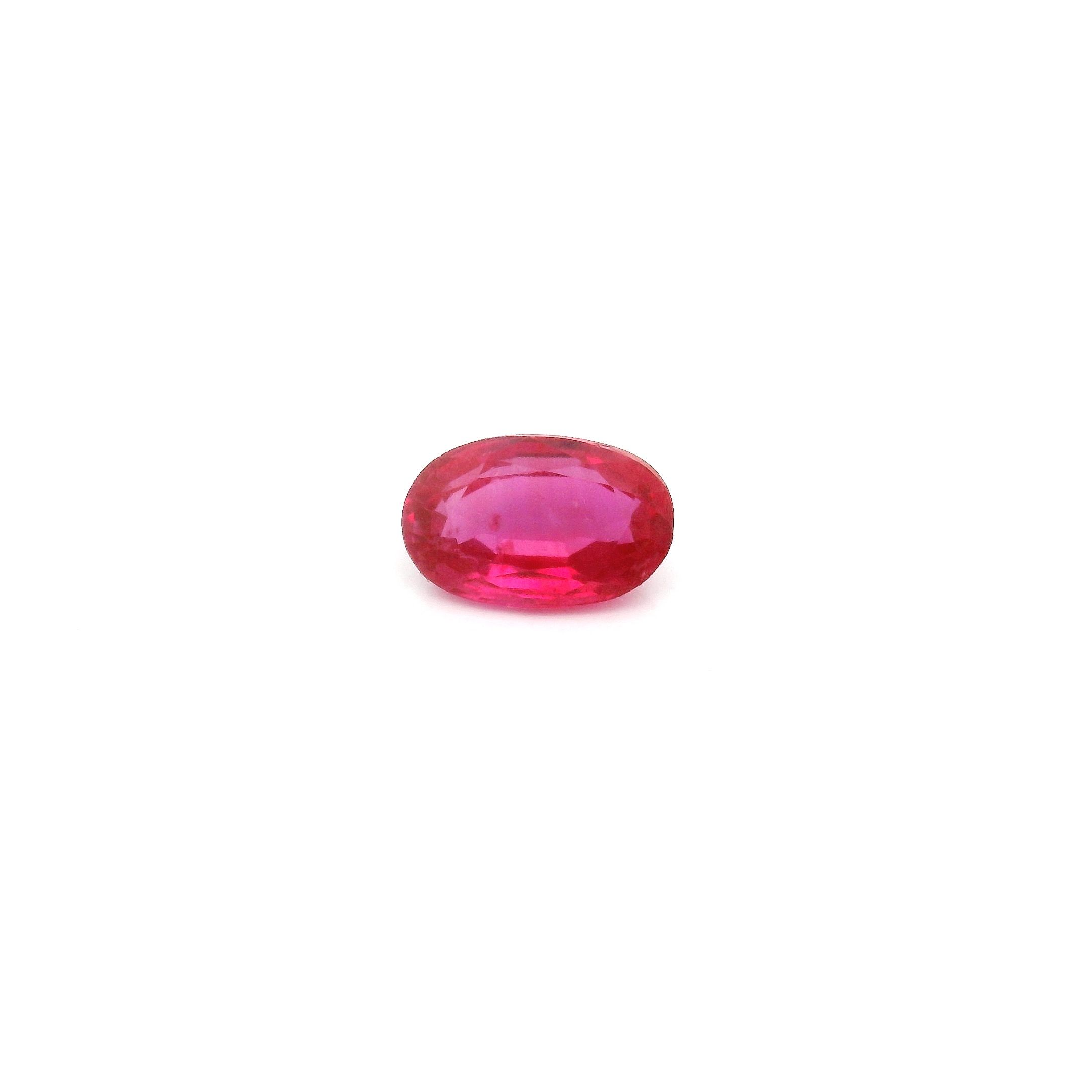 0.64 ct Oval Red Natural Ruby