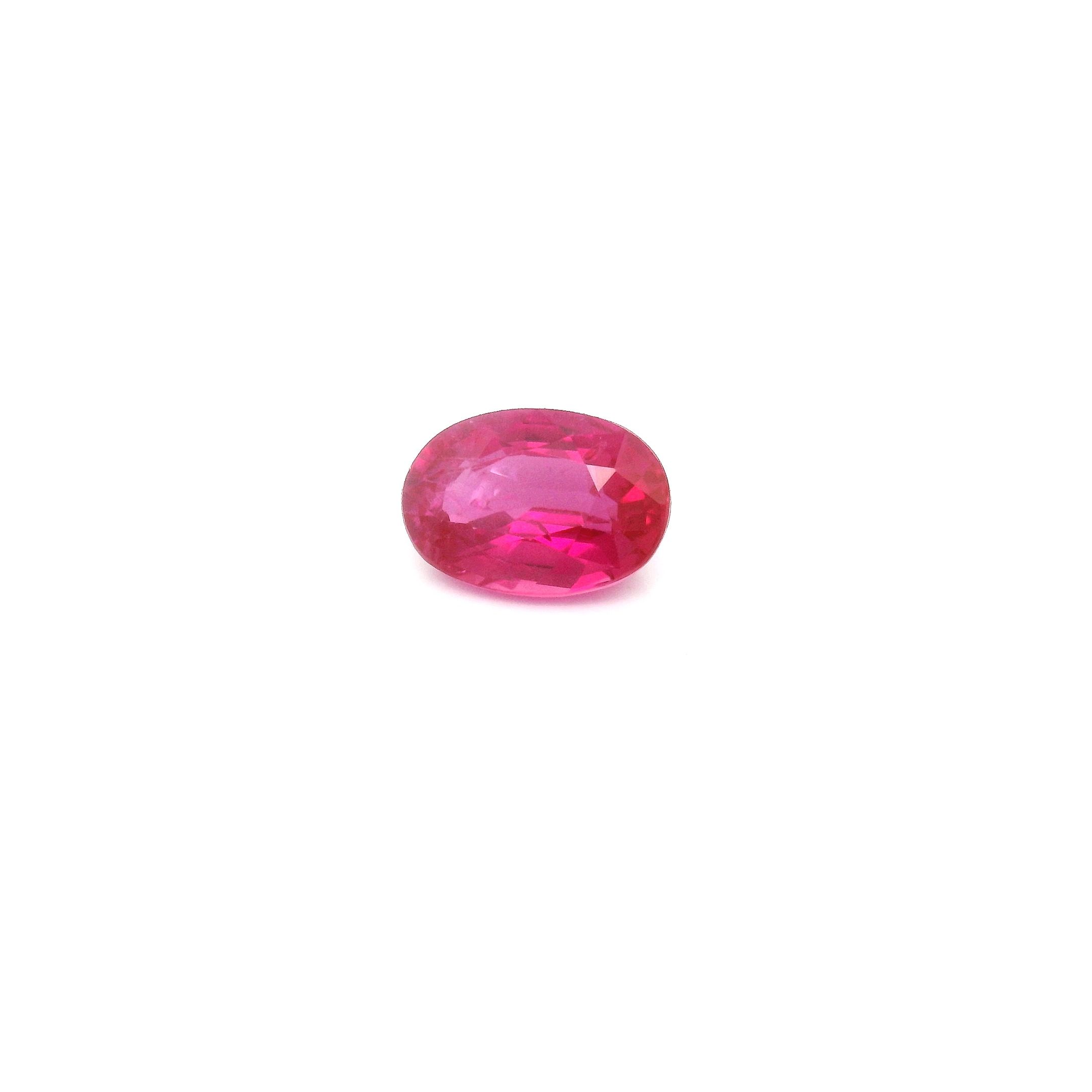 0.71 ct Oval Red Natural Ruby