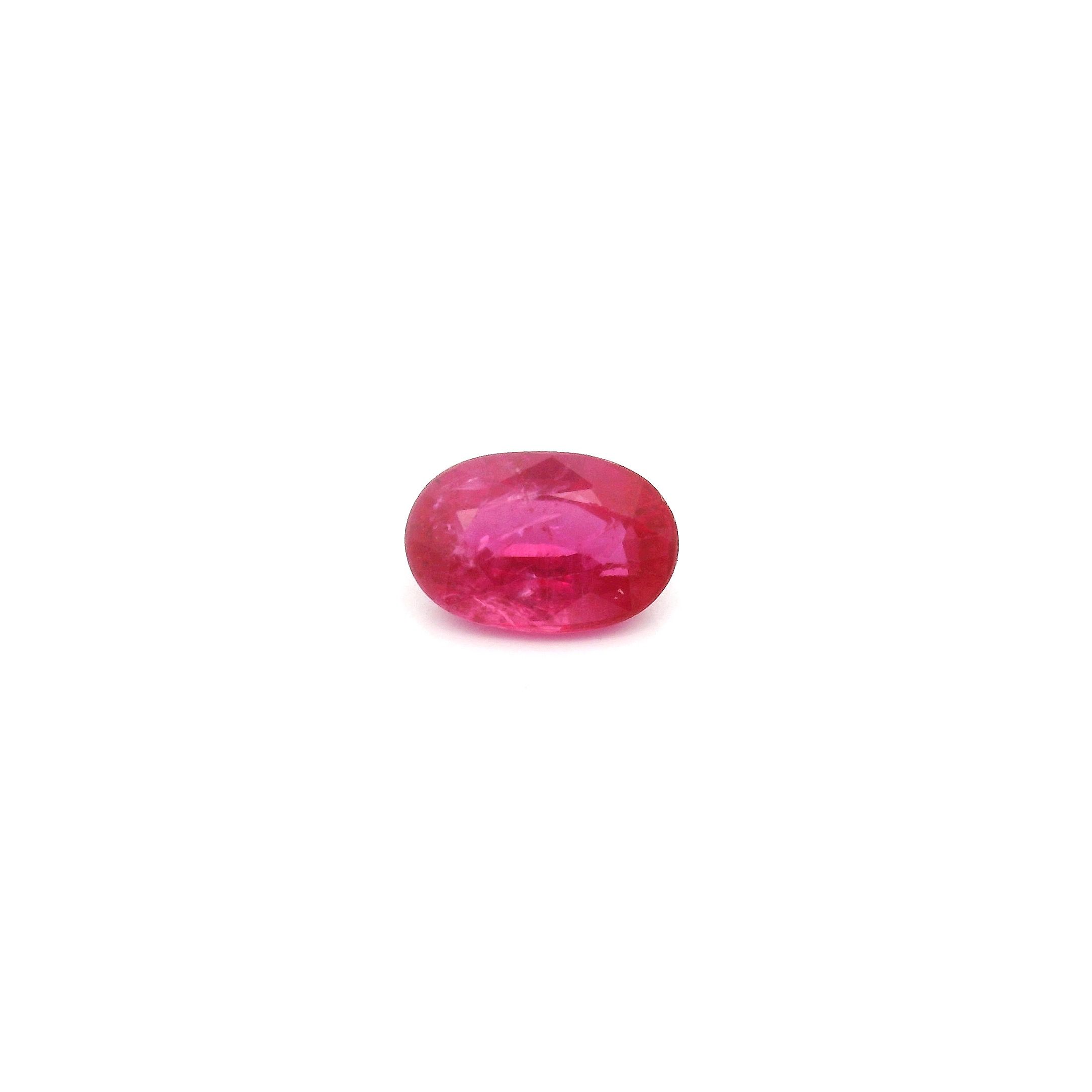 0.76 ct Oval Red Natural Ruby