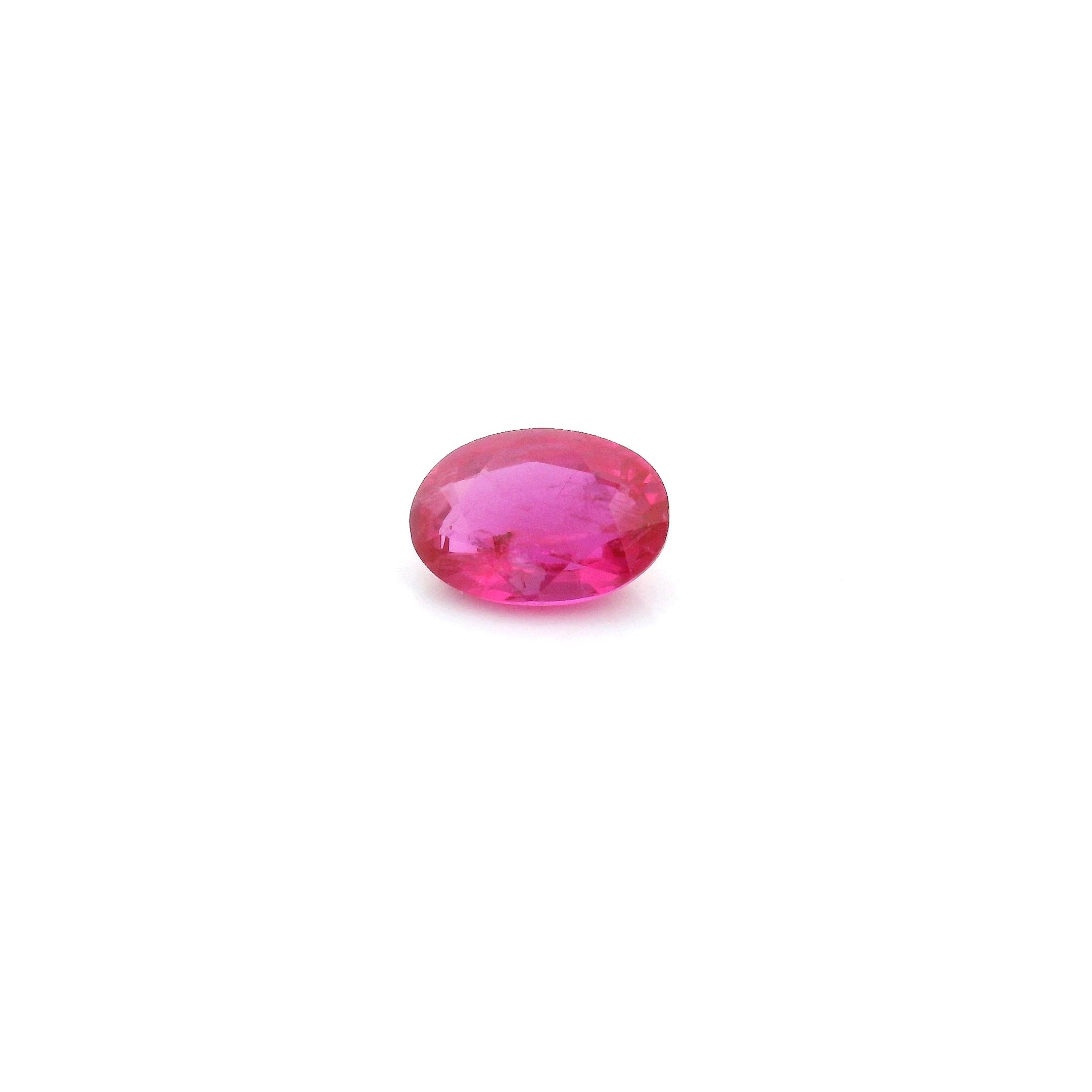 0.61 ct Oval Red Natural Ruby