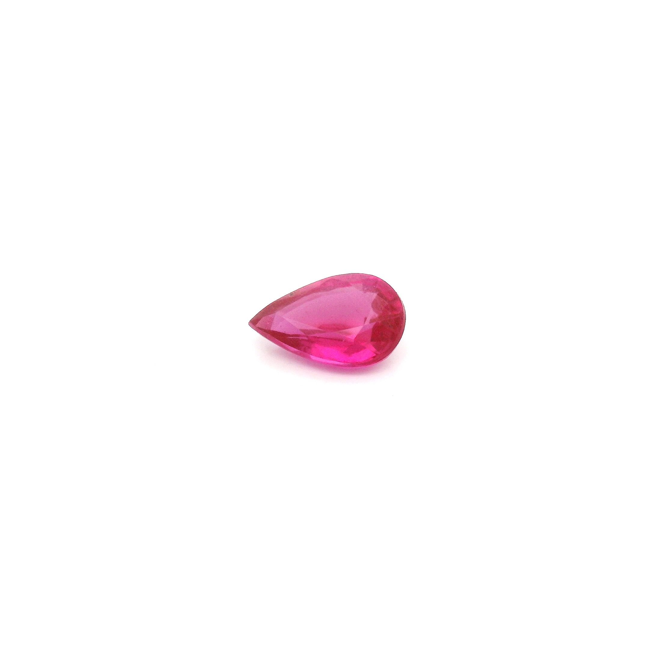 0.48 ct Pear Red Natural Ruby