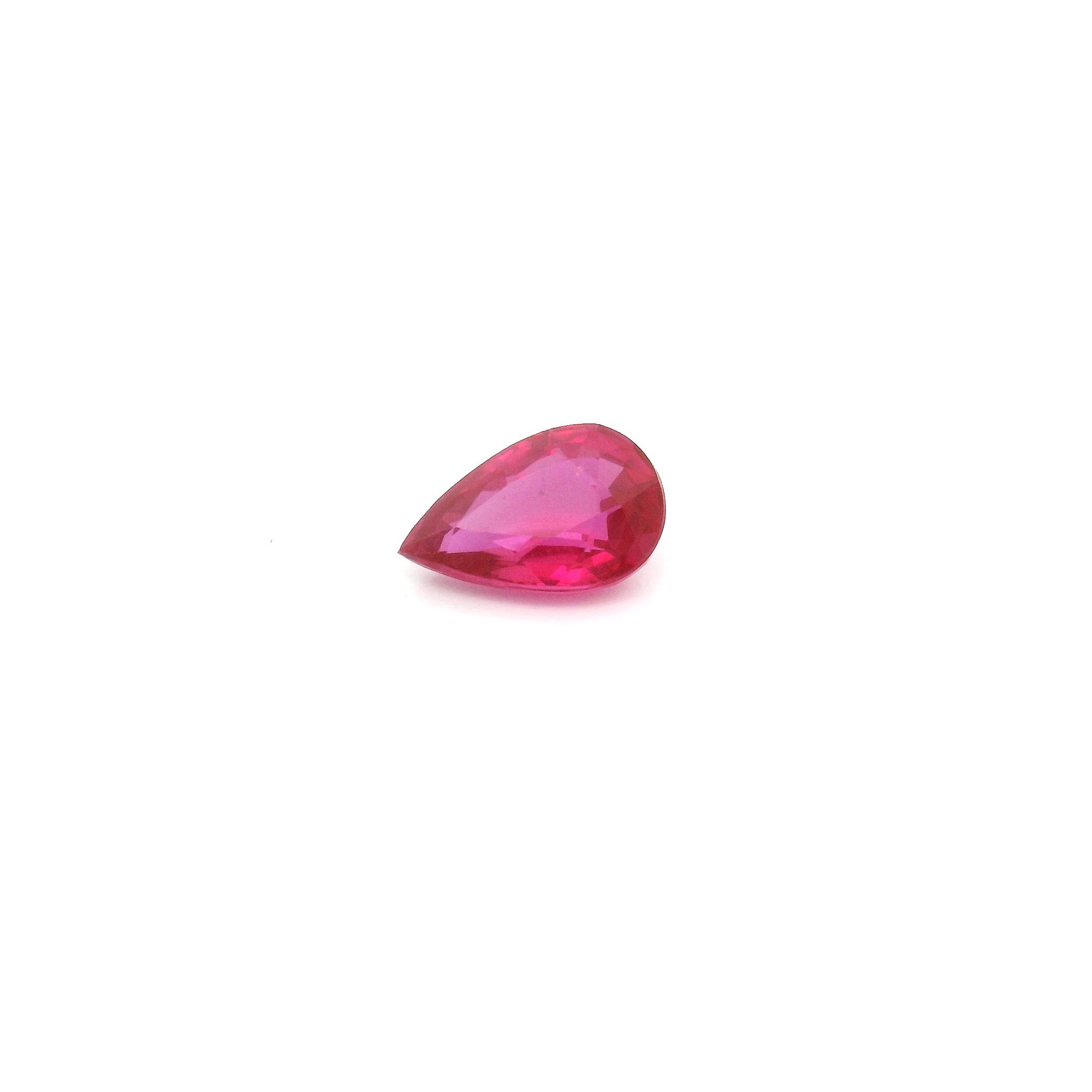 0.53 ct Pear Red Natural Ruby