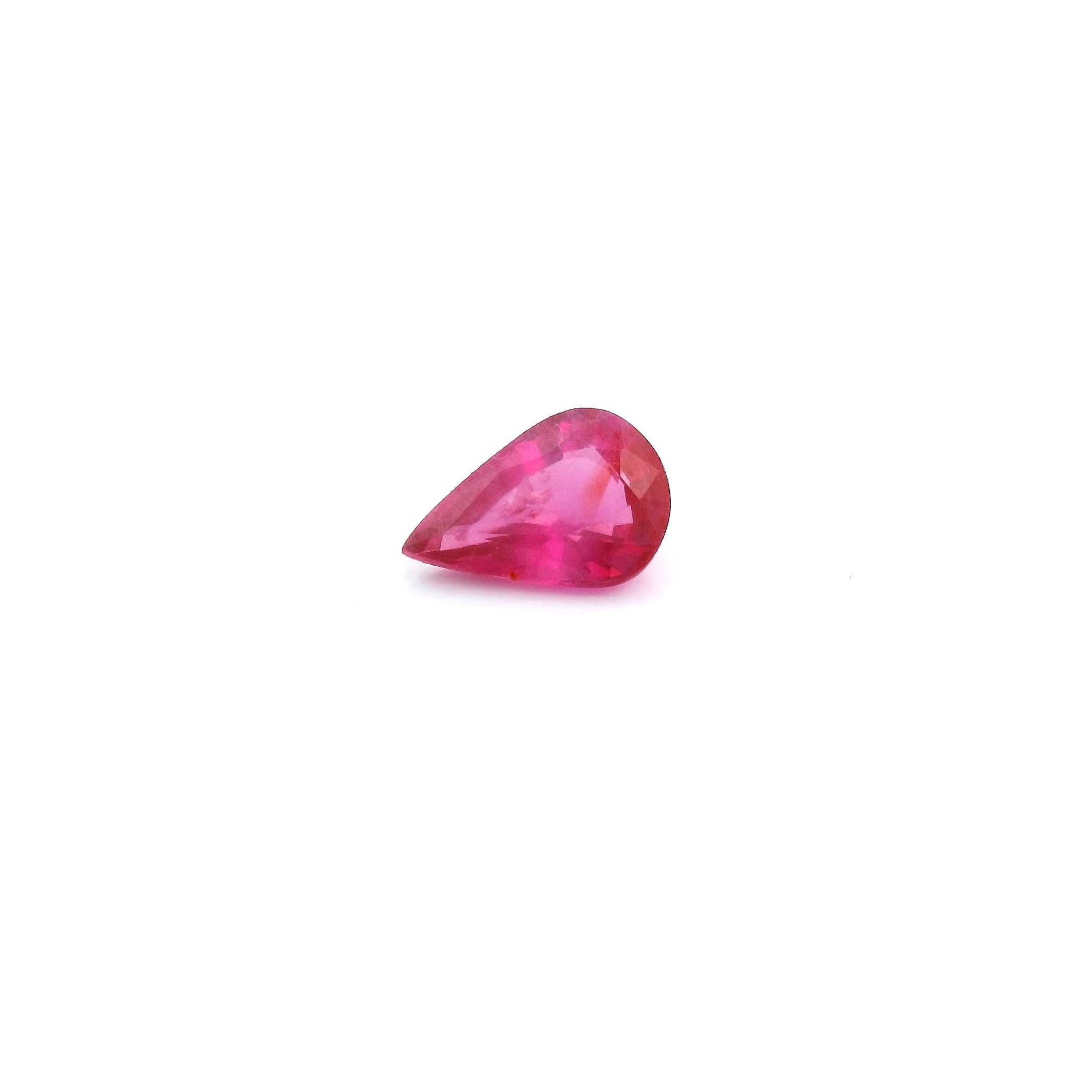 0.48 ct Pear Red Natural Ruby