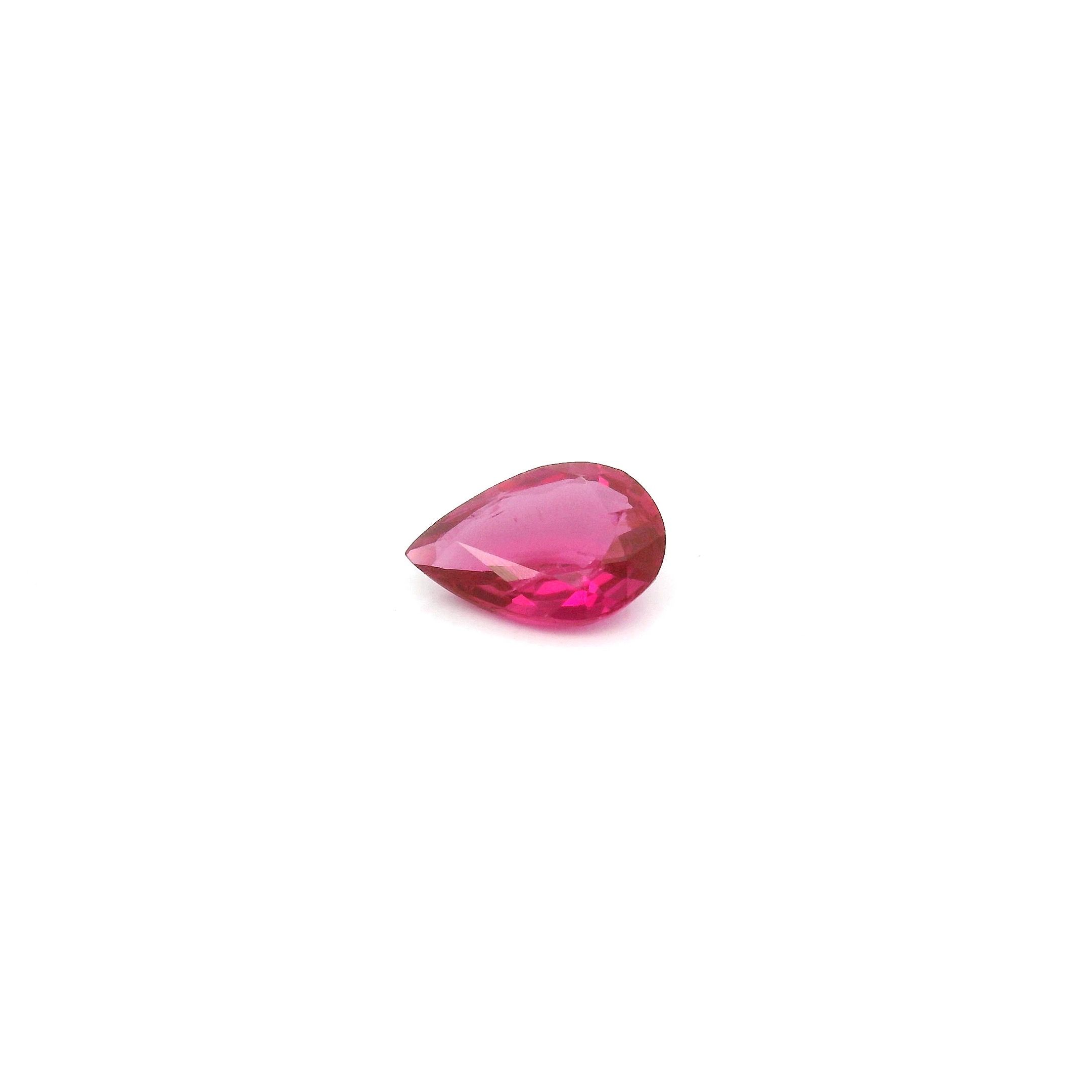0.43 ct Pear Red Natural Ruby