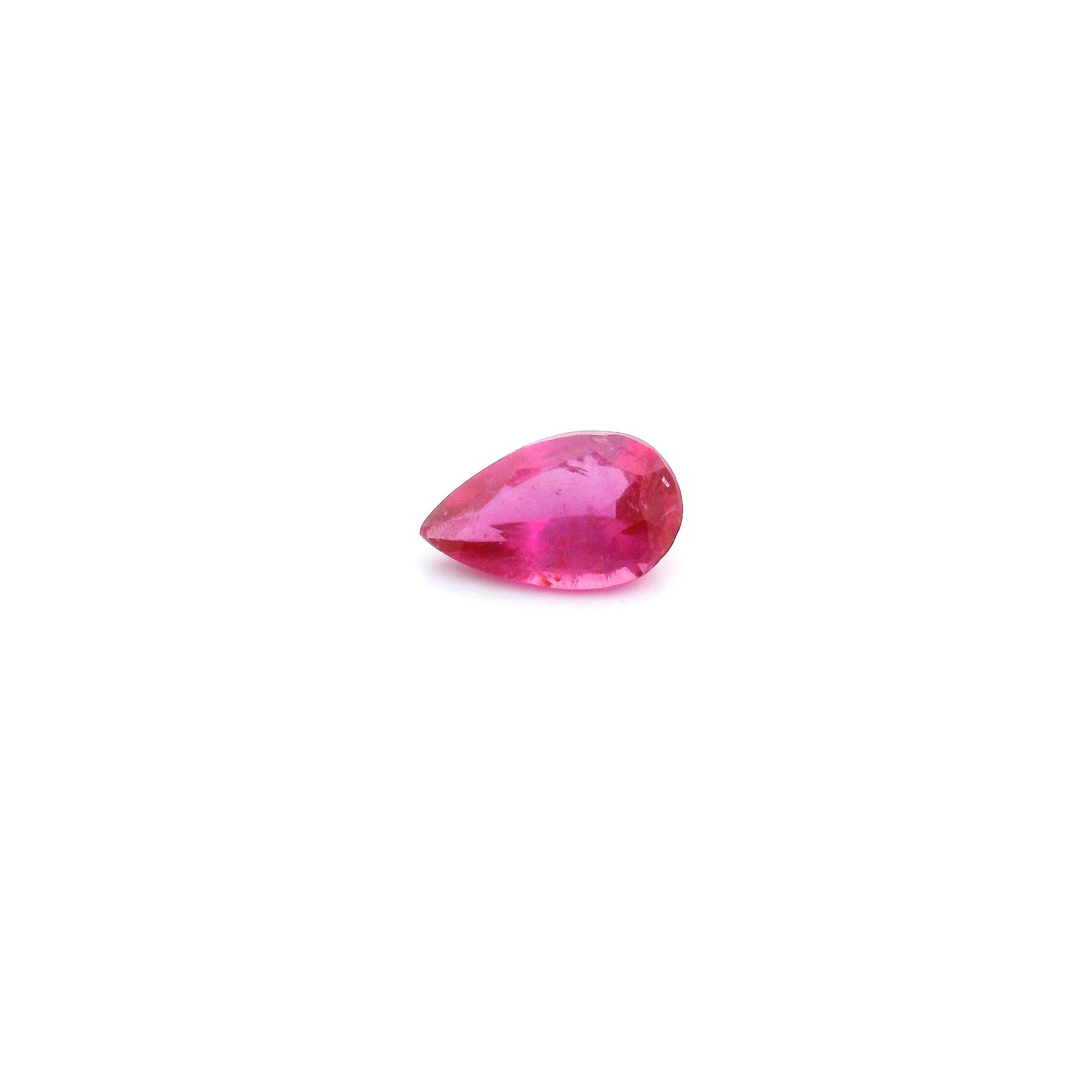 0.39 ct Pear Red Natural Ruby