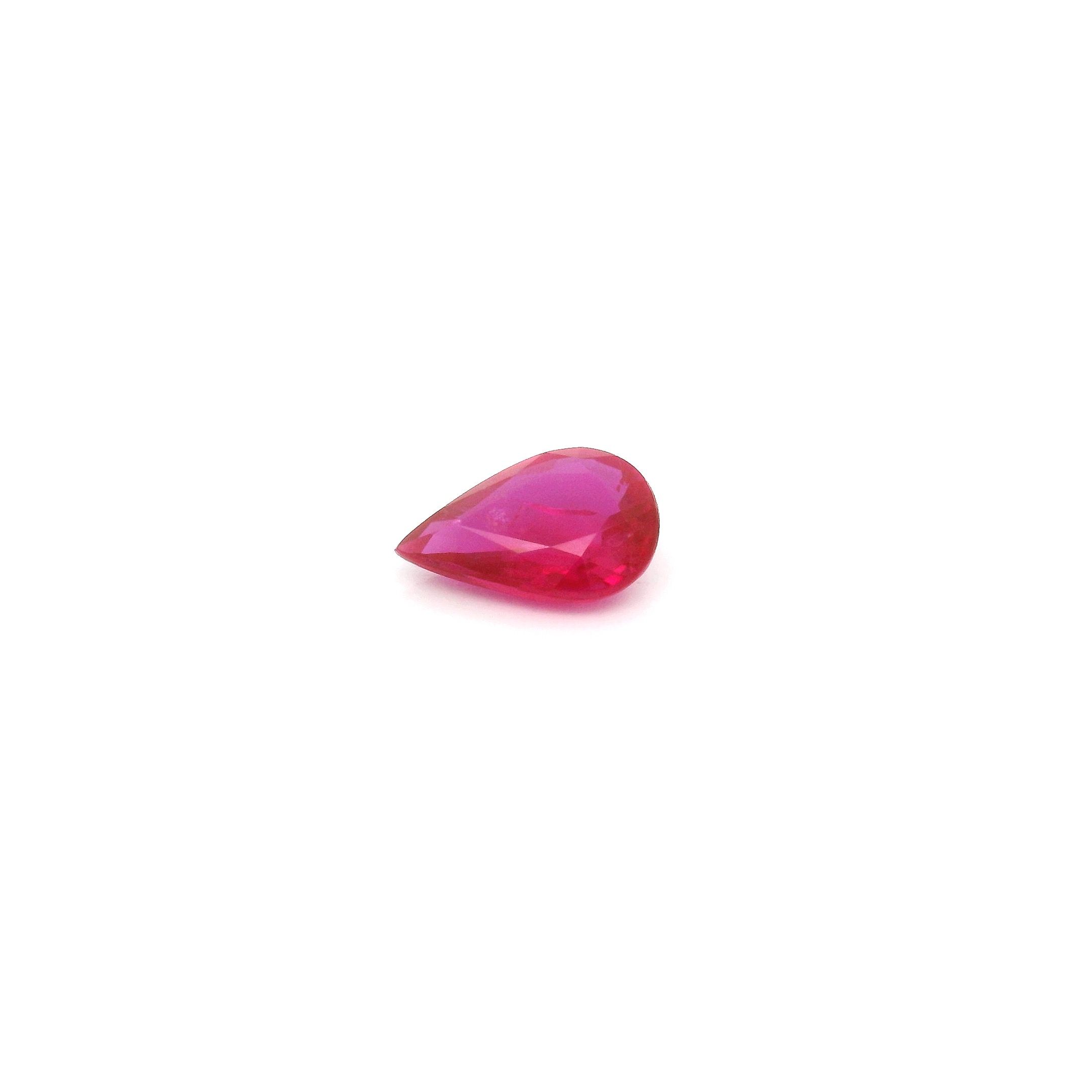 0.44 ct Pear Red Natural Ruby