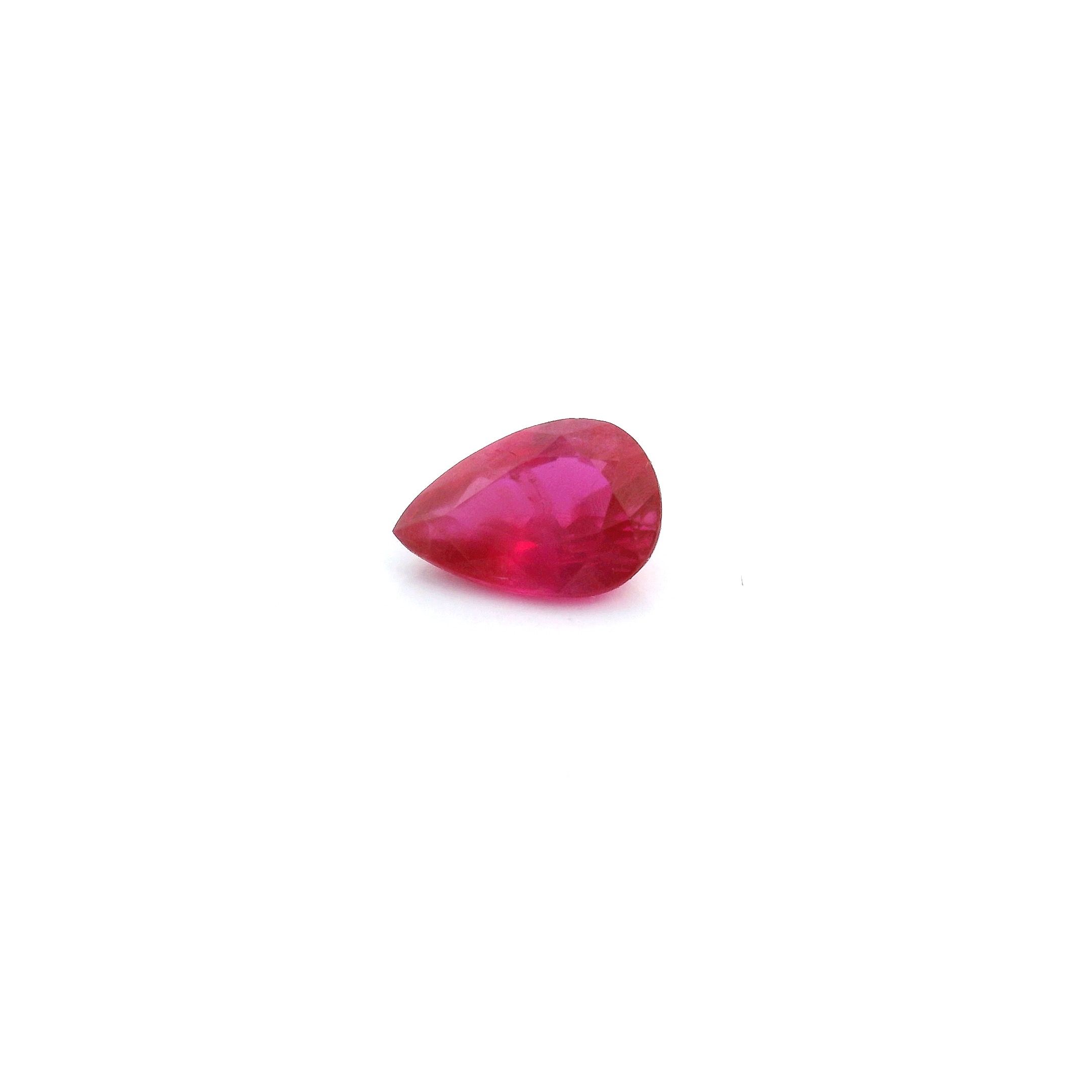 0.56 ct Pear Red Natural Ruby