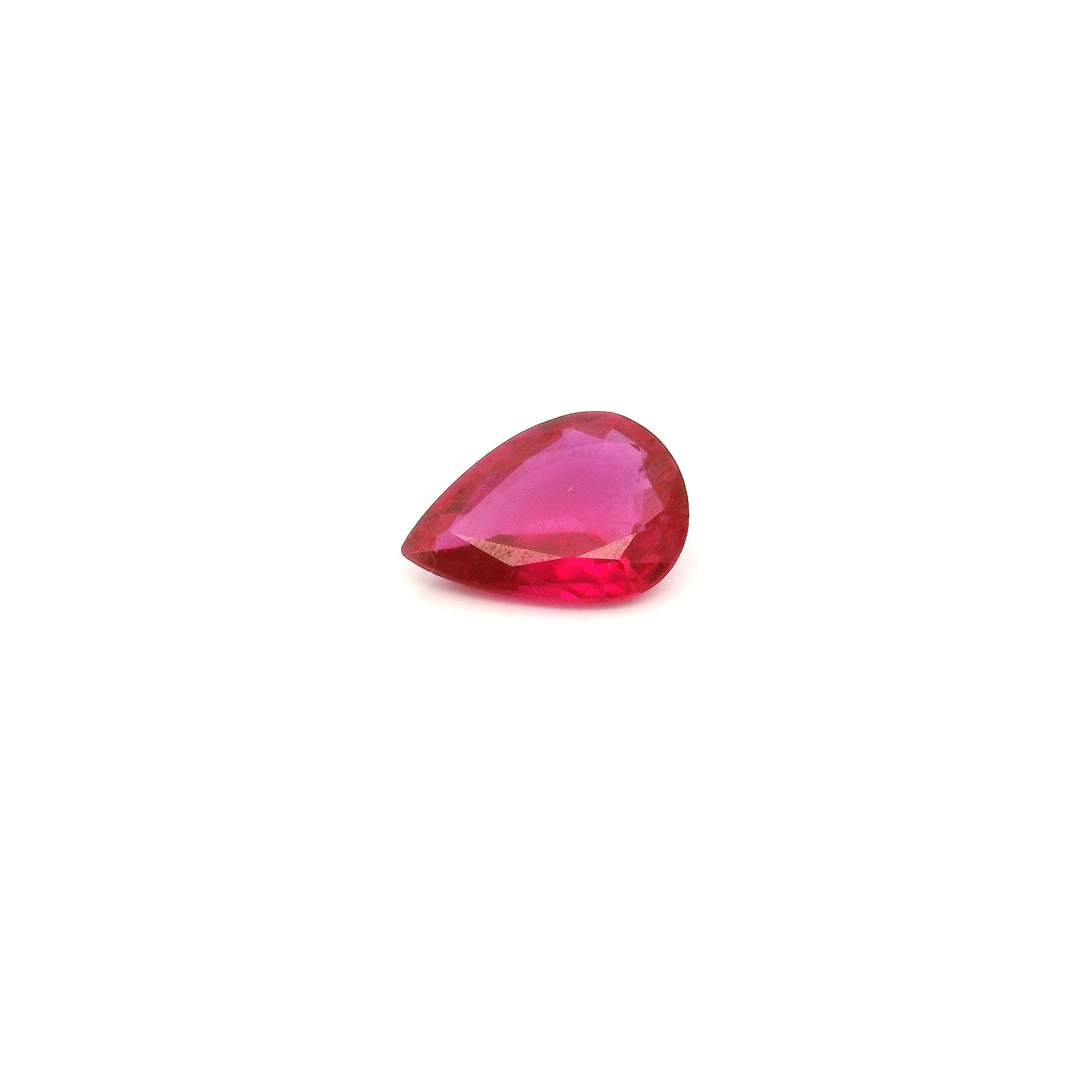 0.55 ct Pear Red Natural Ruby