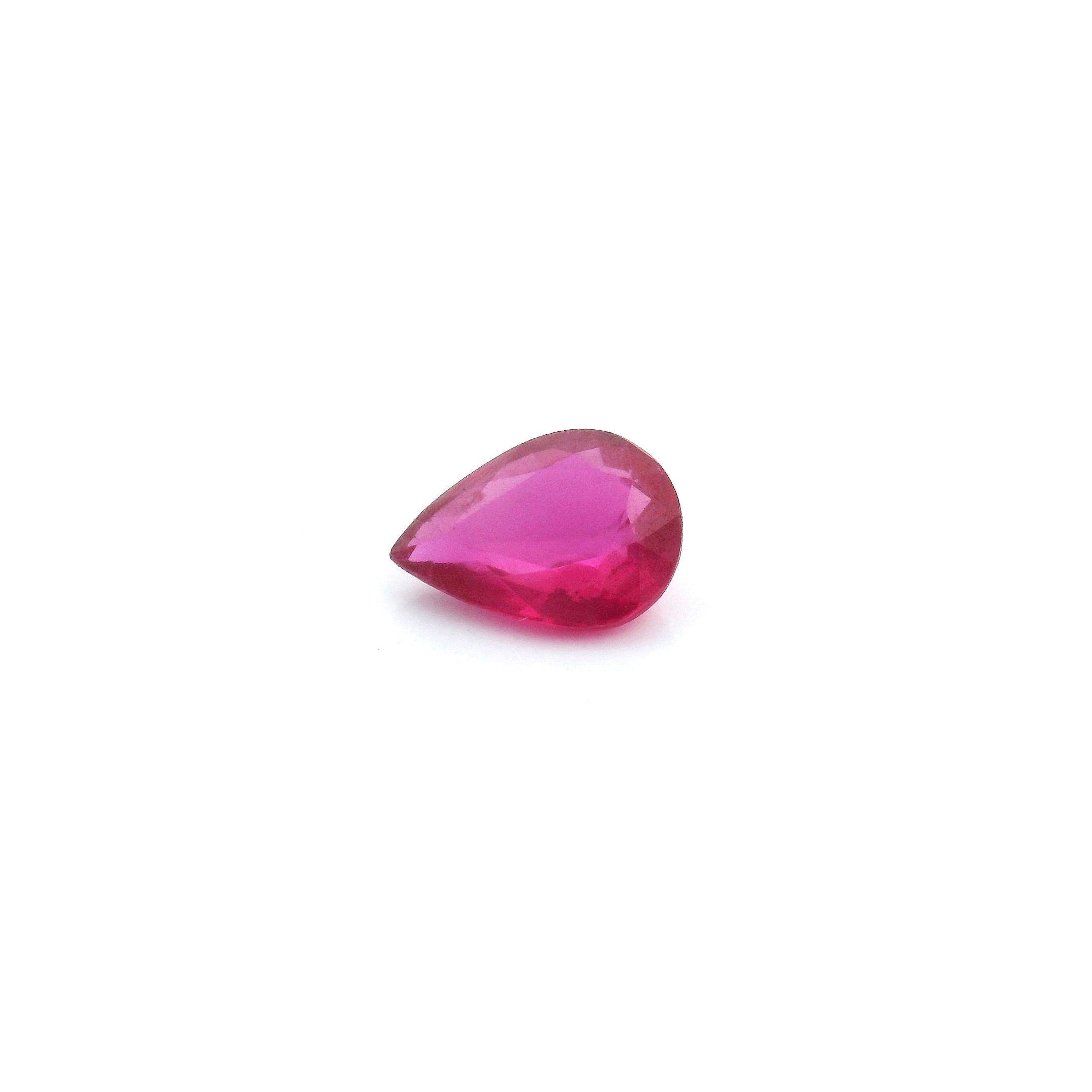 0.71 ct Pear Red Natural Ruby