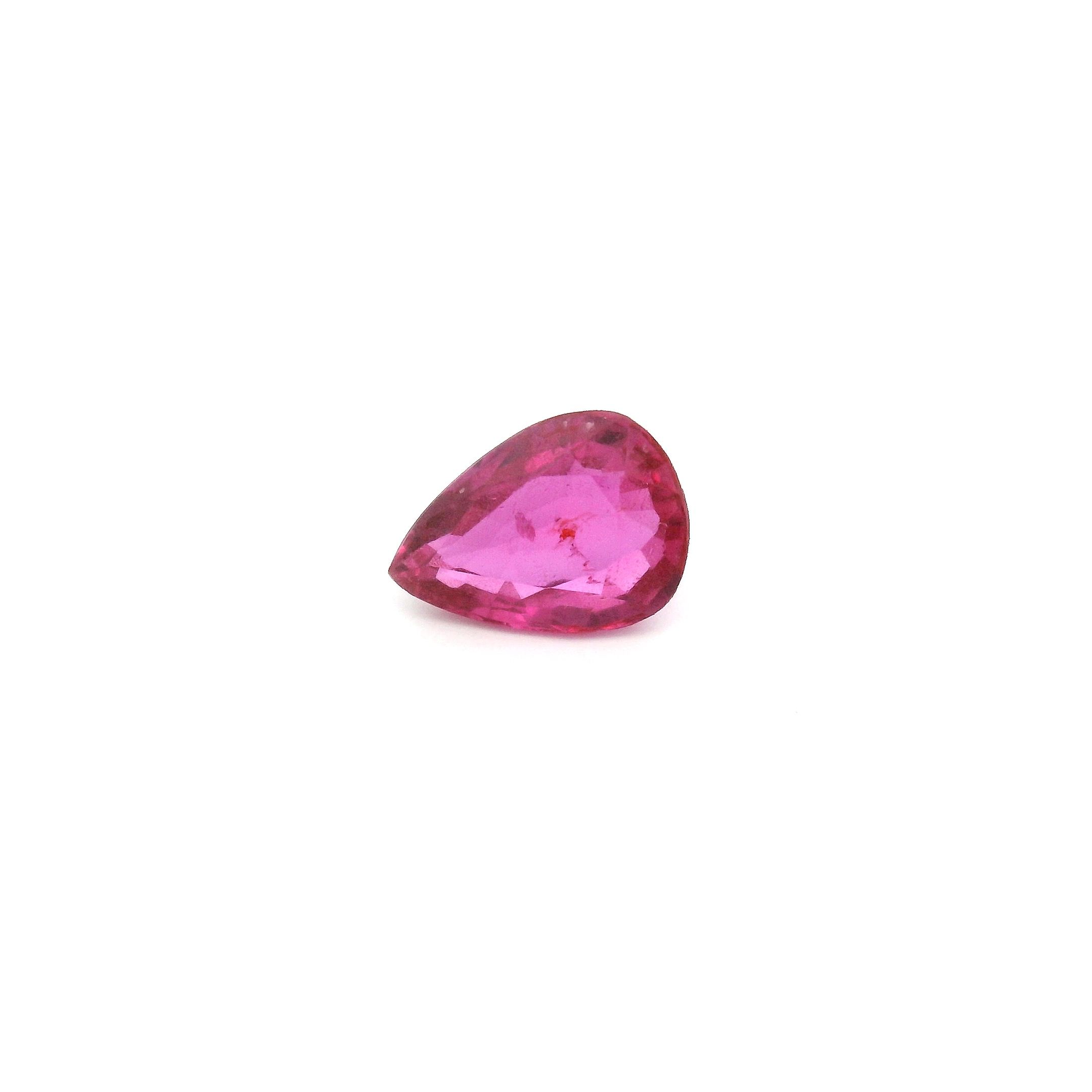 0.86 ct Pear Red Natural Ruby