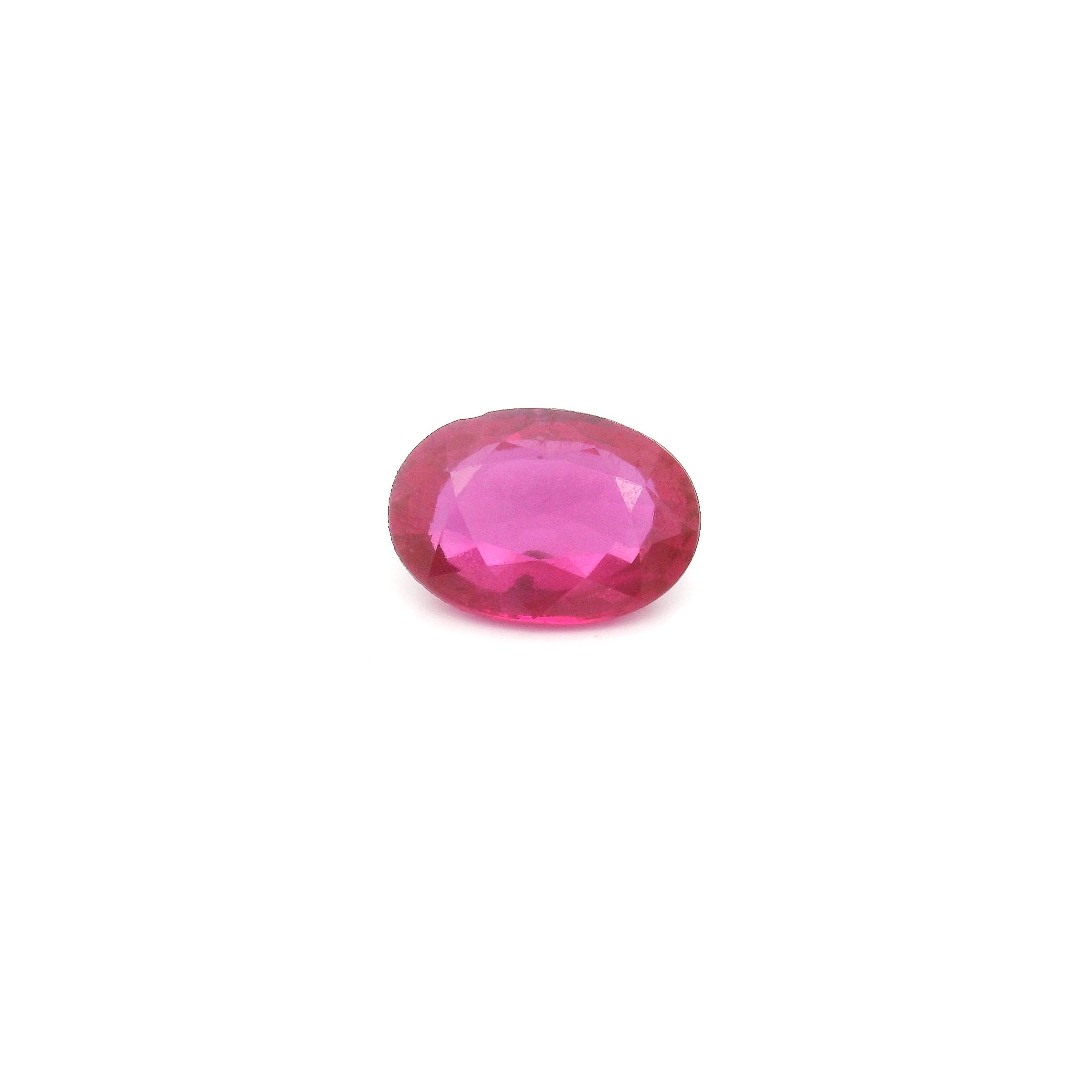 0.94 ct Oval Red Natural Ruby