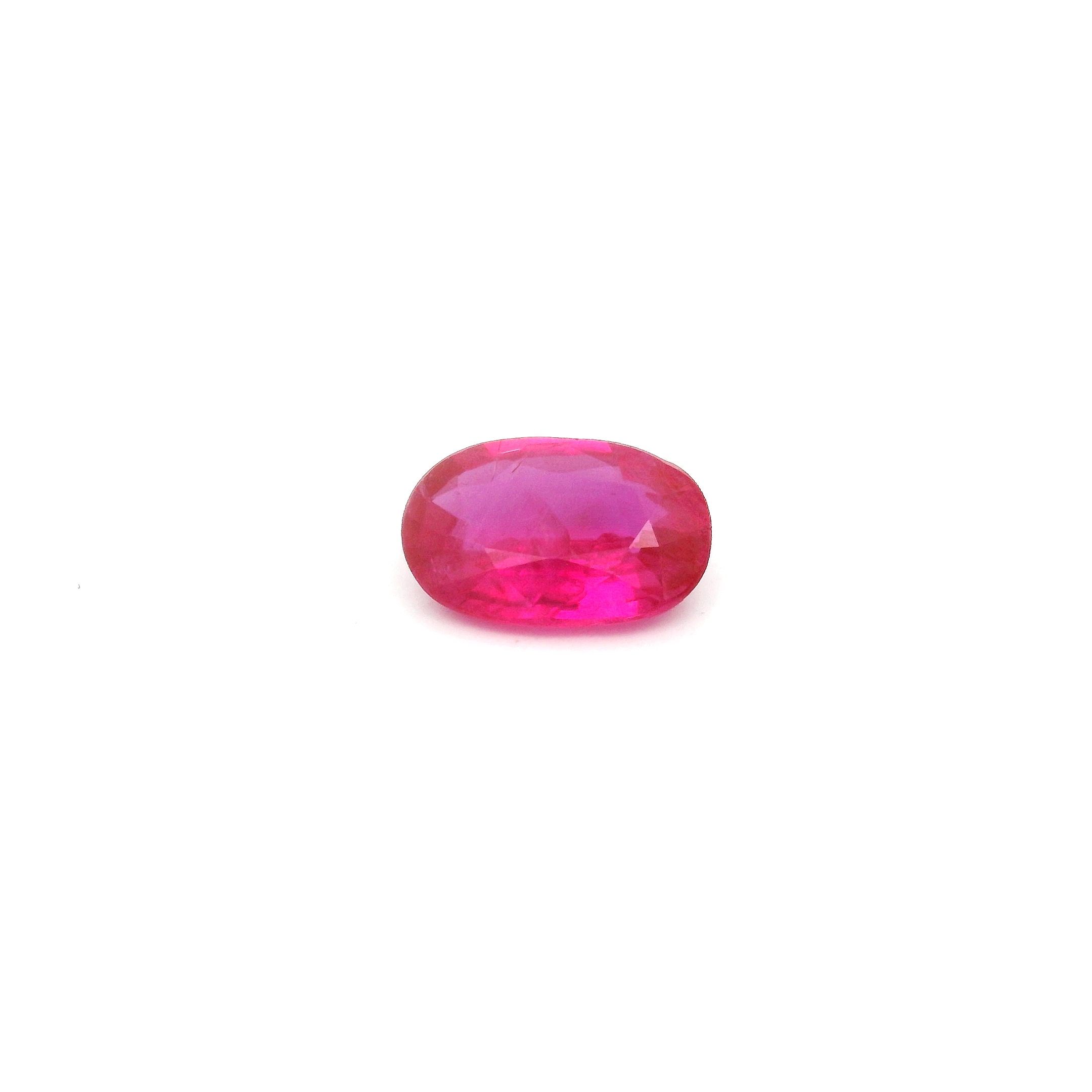 0.82 ct Oval Red Natural Ruby