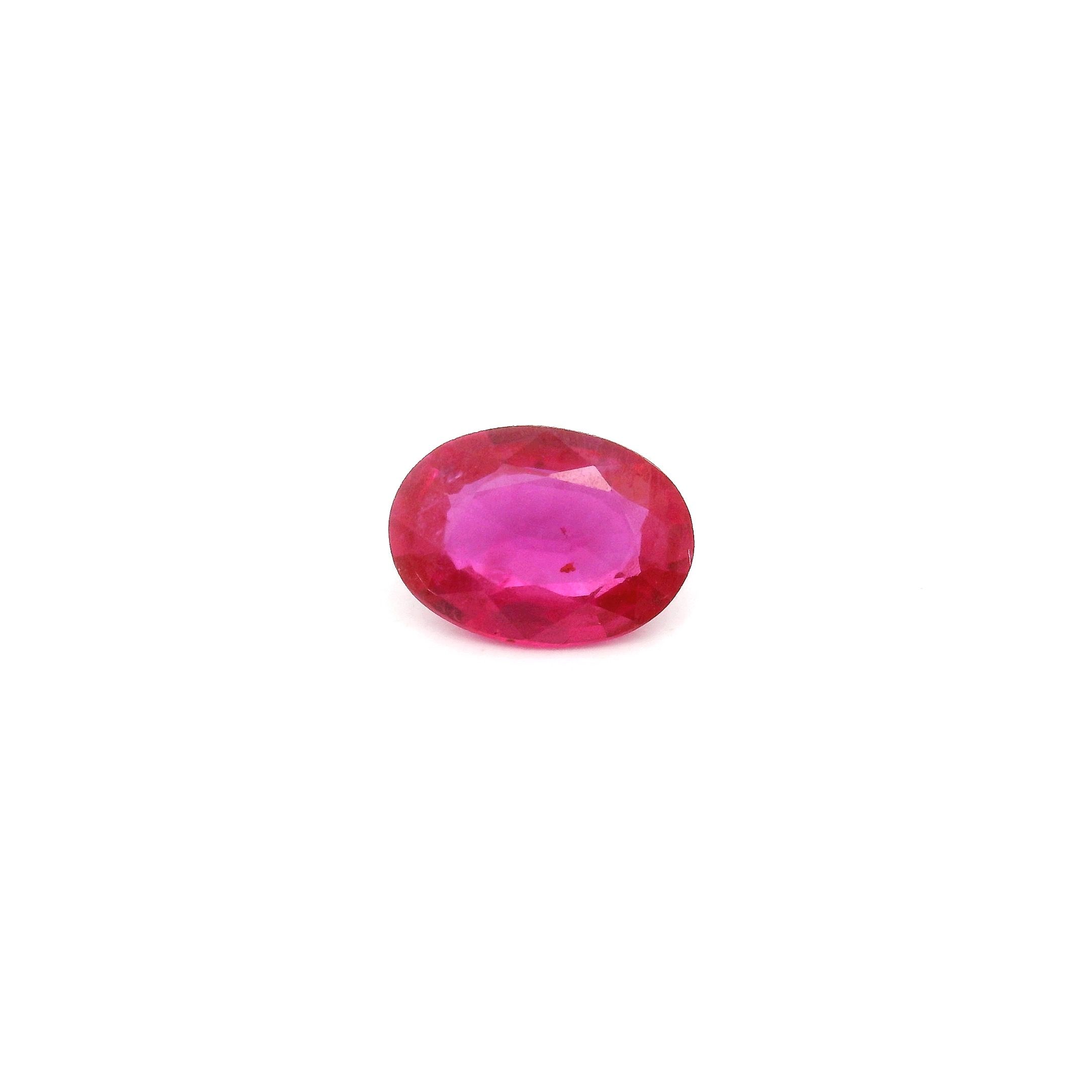 0.74 ct Oval Red Natural Ruby