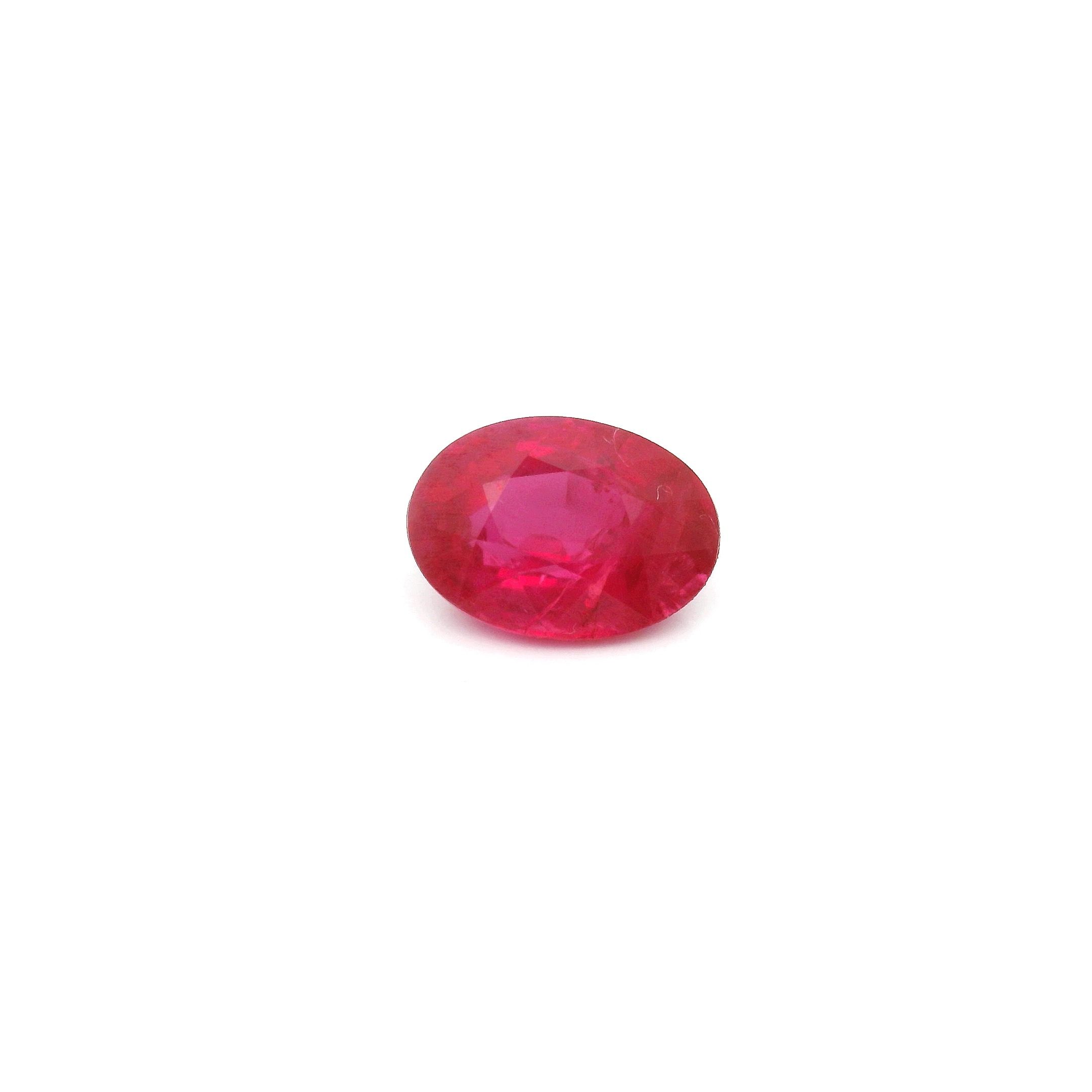 1.13 ct Oval Red Natural Ruby