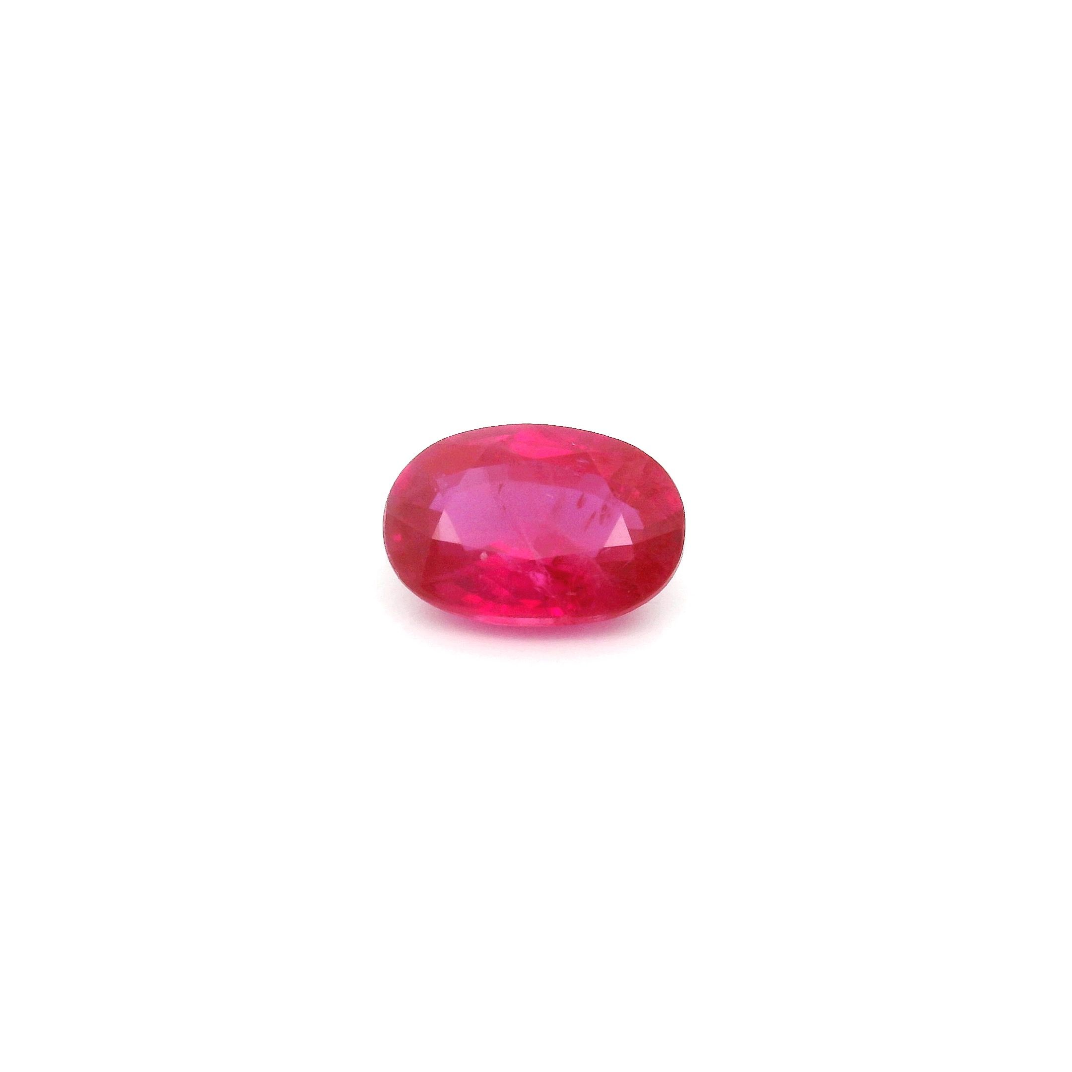 1.00 ct Oval Red Natural Ruby