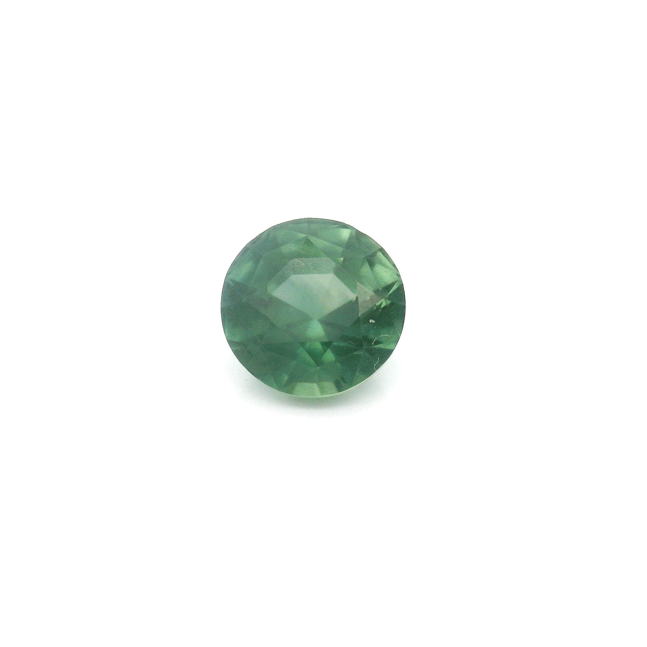 2.03 ct Round Green Natural Sapphire