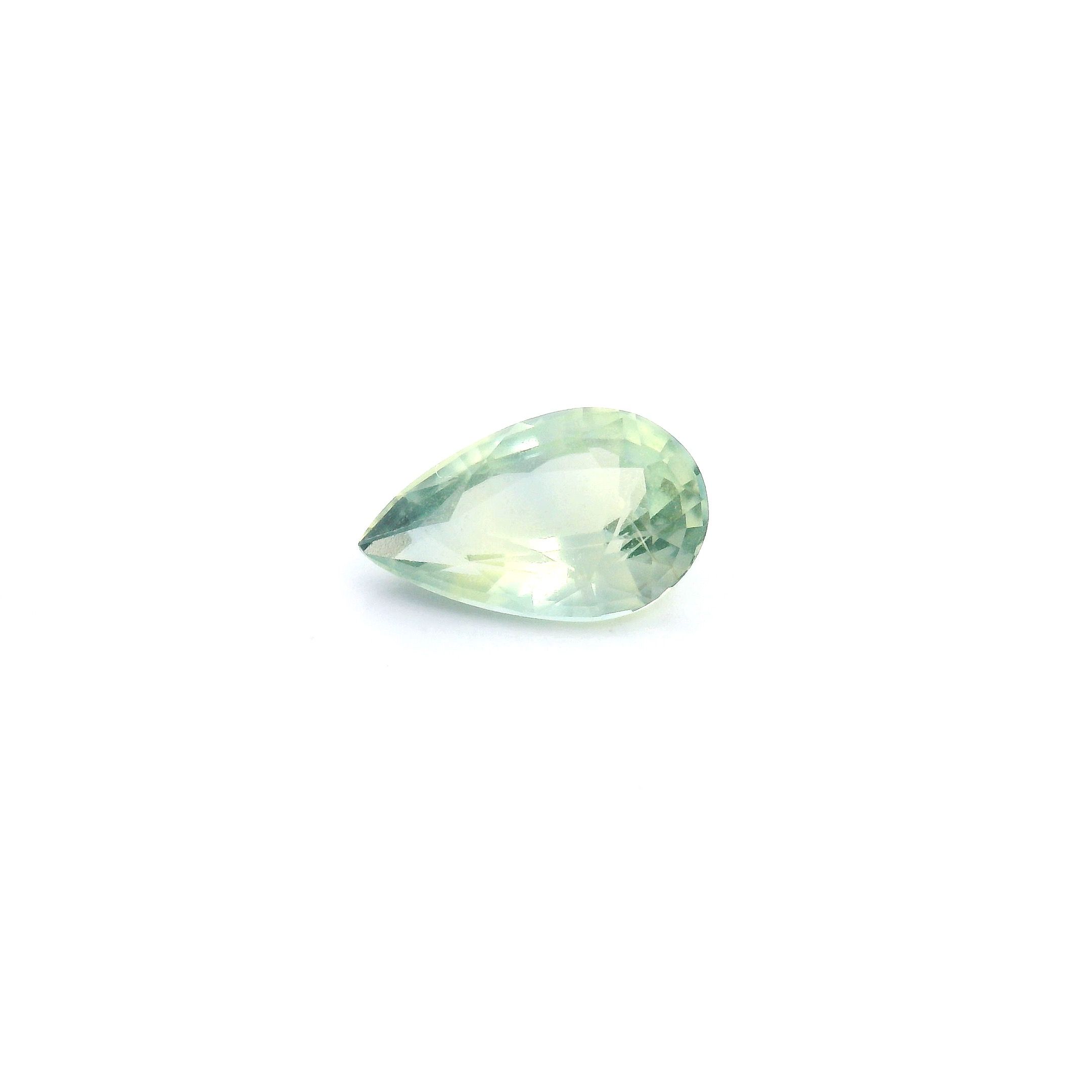 1.01 ct Pear Green Natural Sapphire