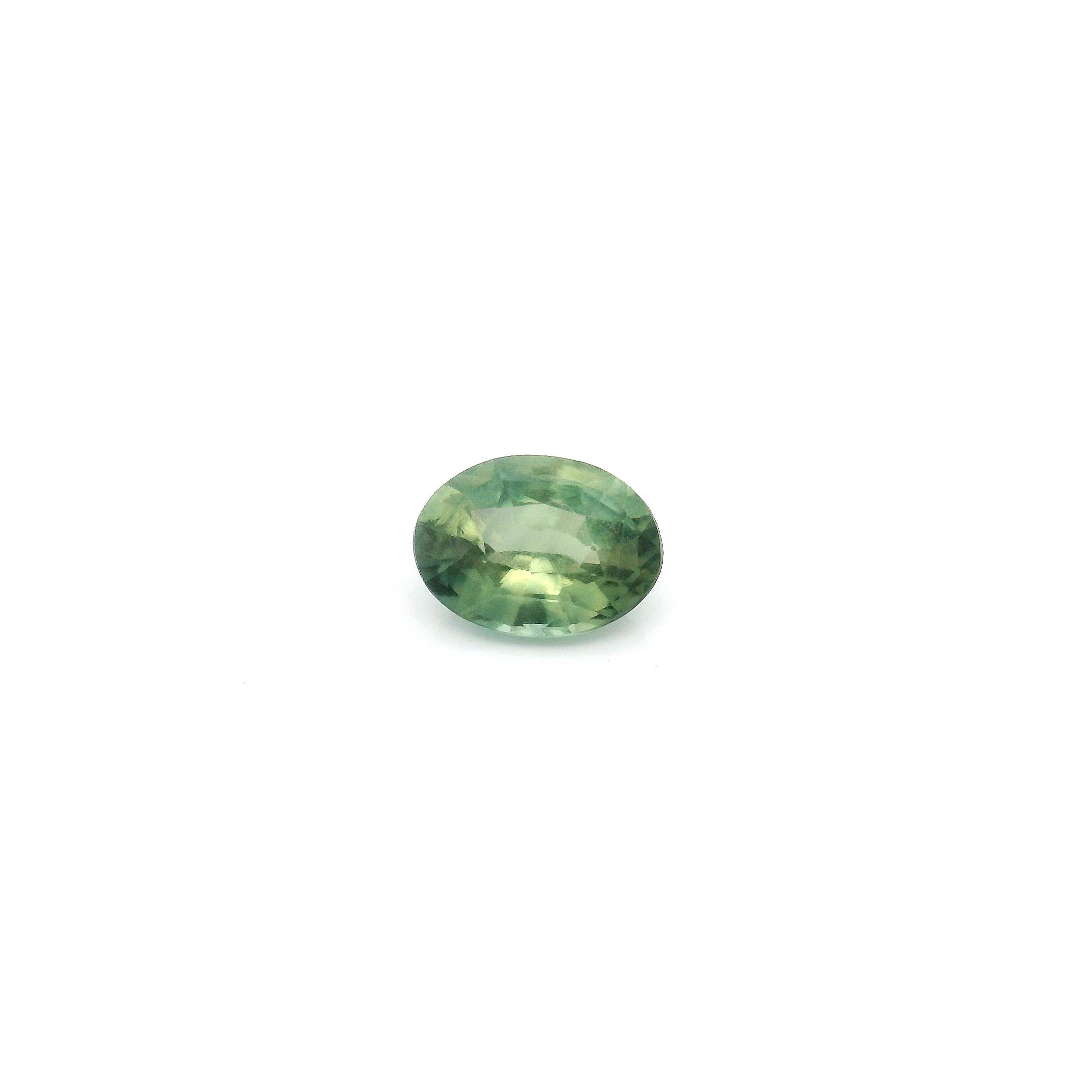 0.63 ct Oval Green Natural Sapphire