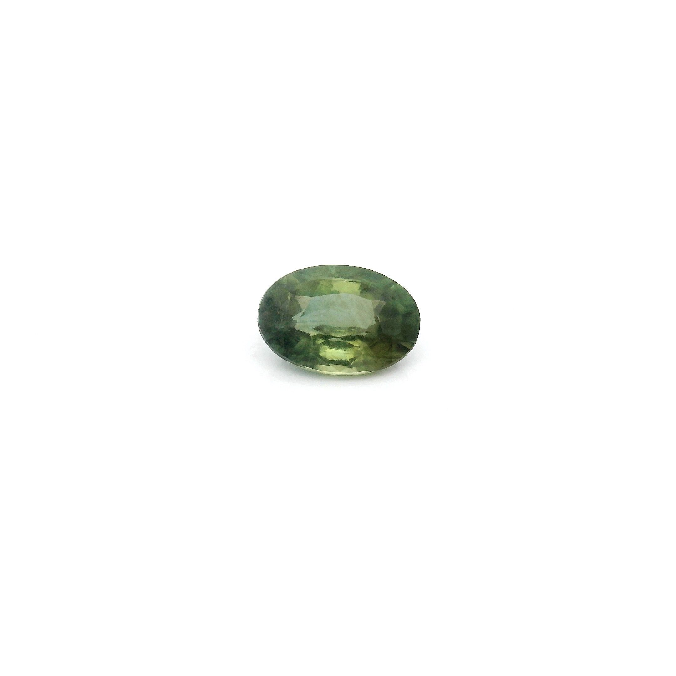 0.63 ct Oval Green Natural Sapphire