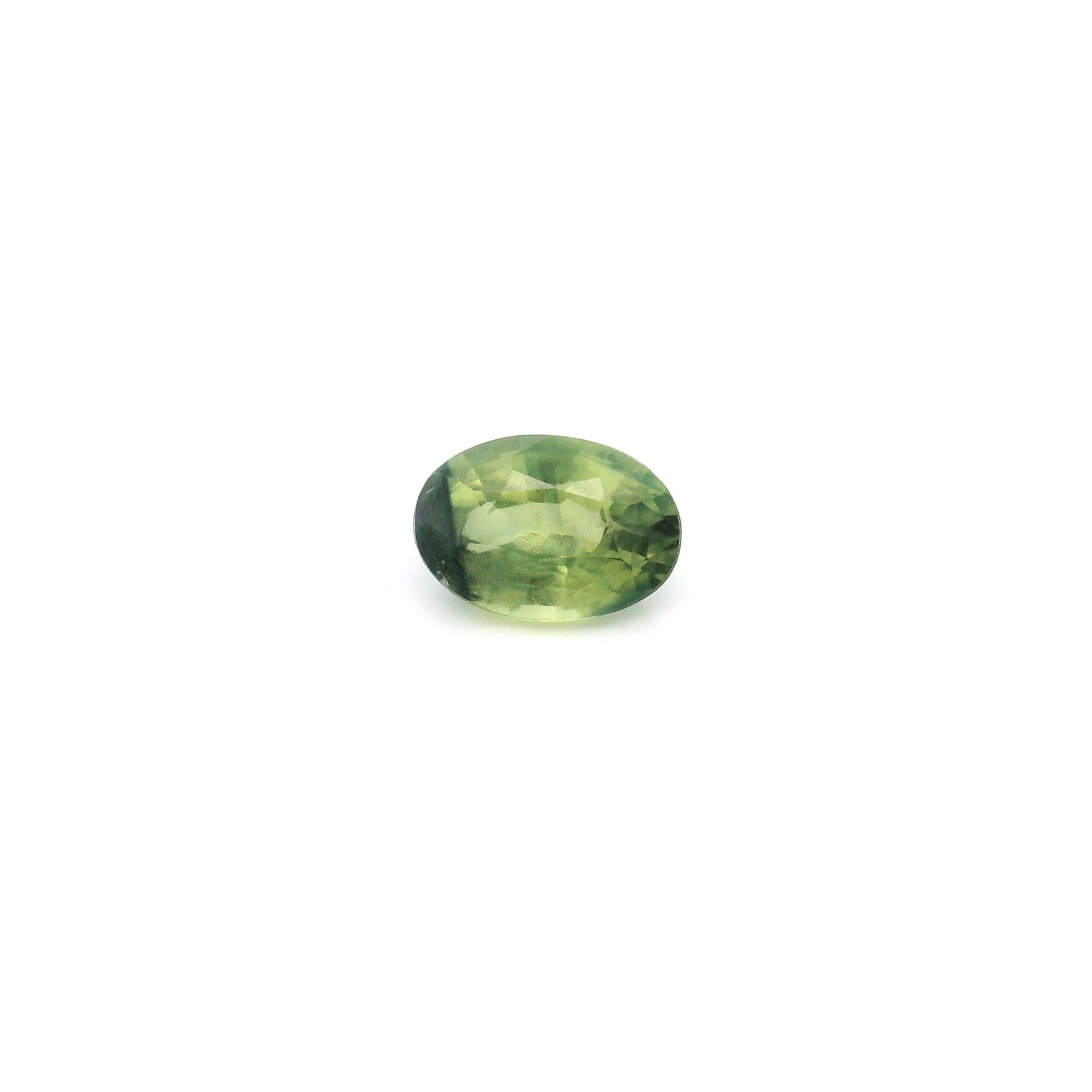 0.76 ct Oval Green Natural Sapphire