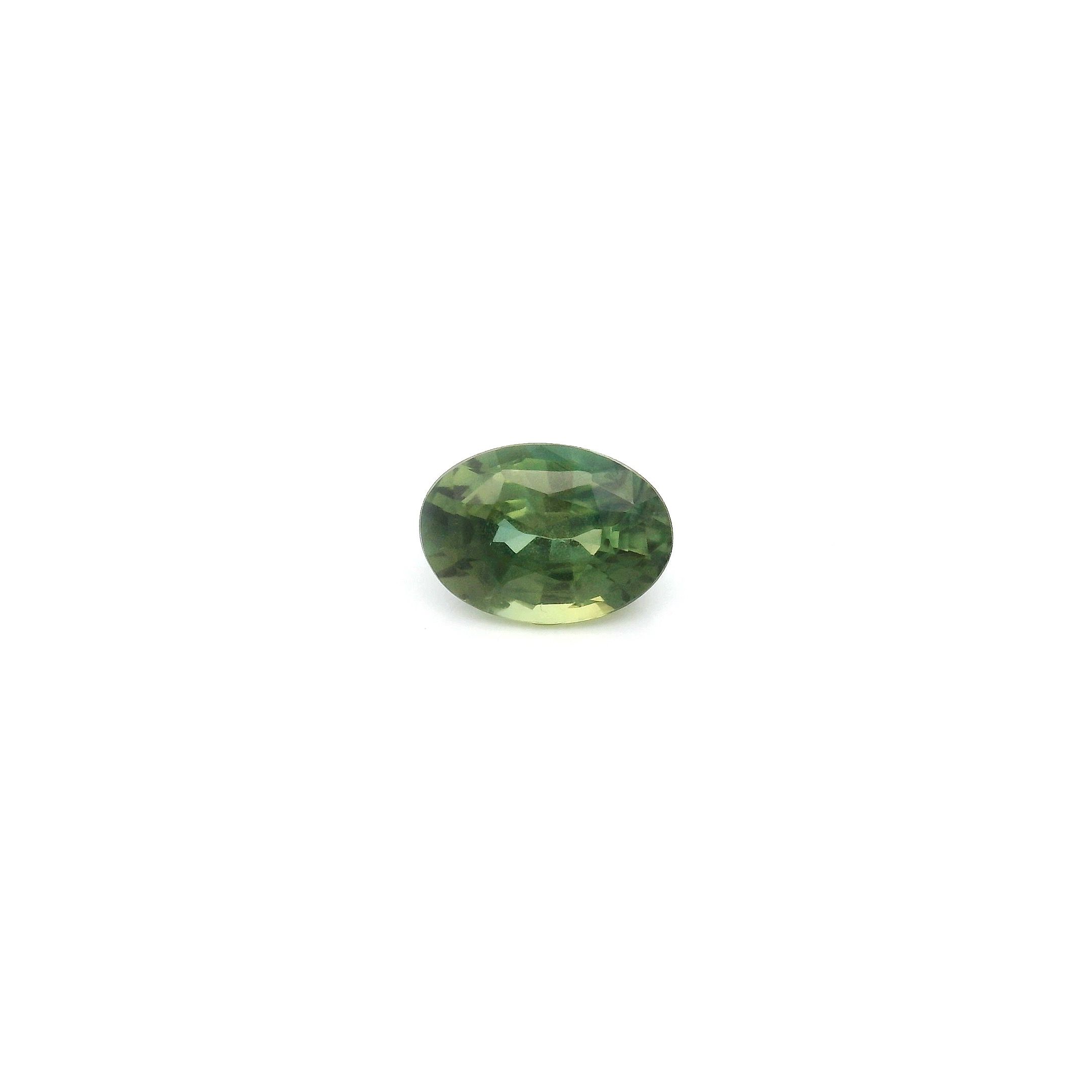 0.66 ct Oval Green Natural Sapphire