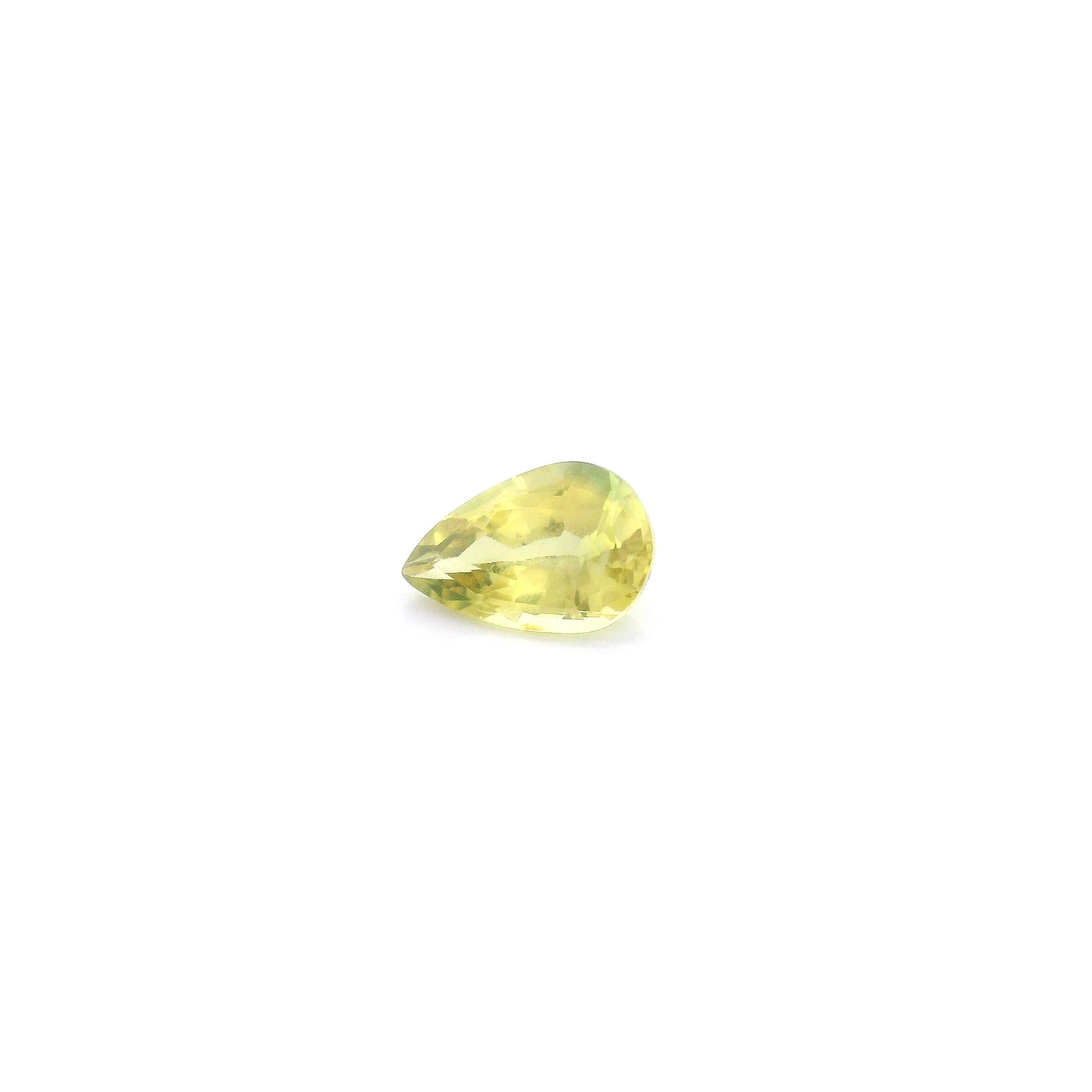 0.48 ct Pear Yellow Natural Sapphire