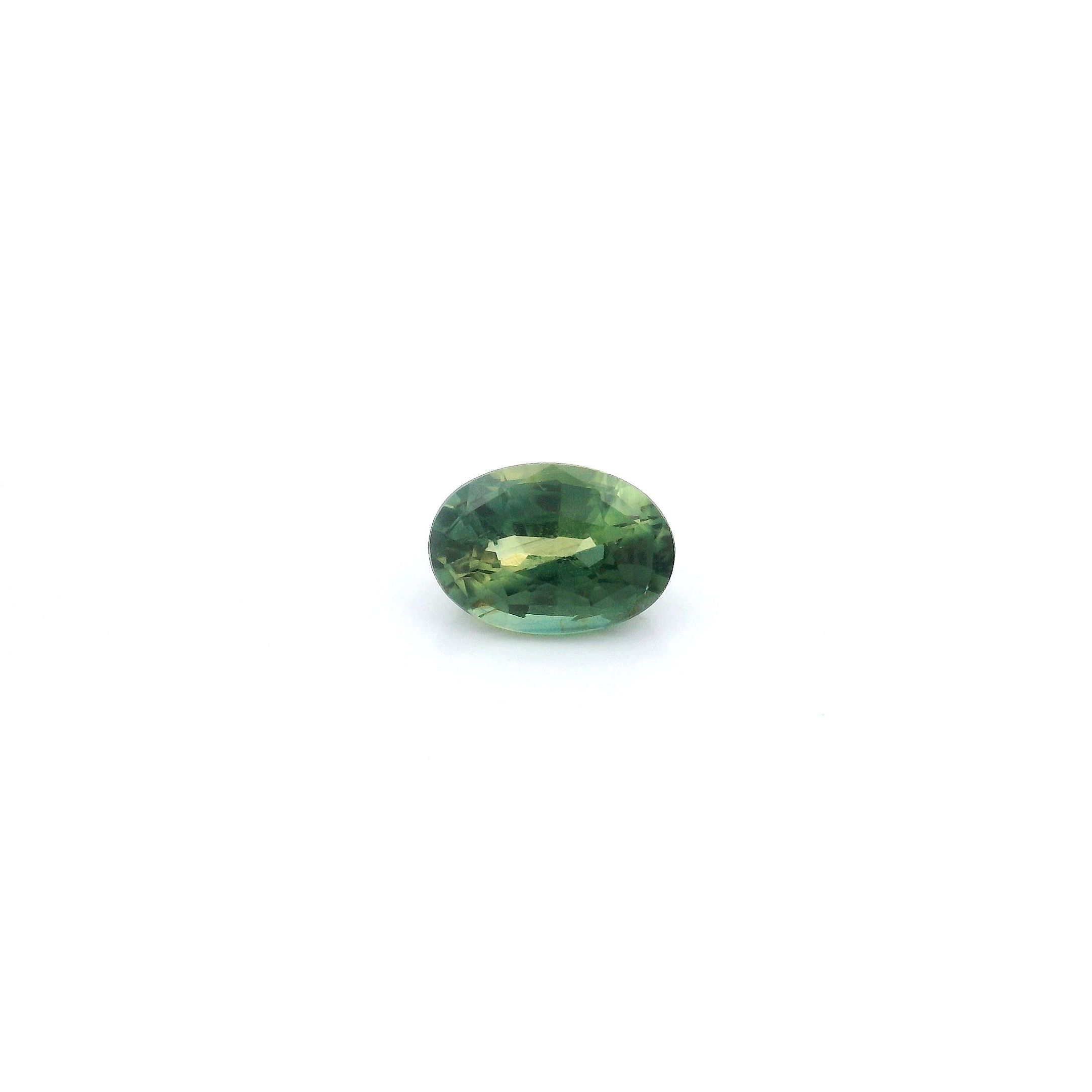 0.61 ct Oval Green Natural Sapphire