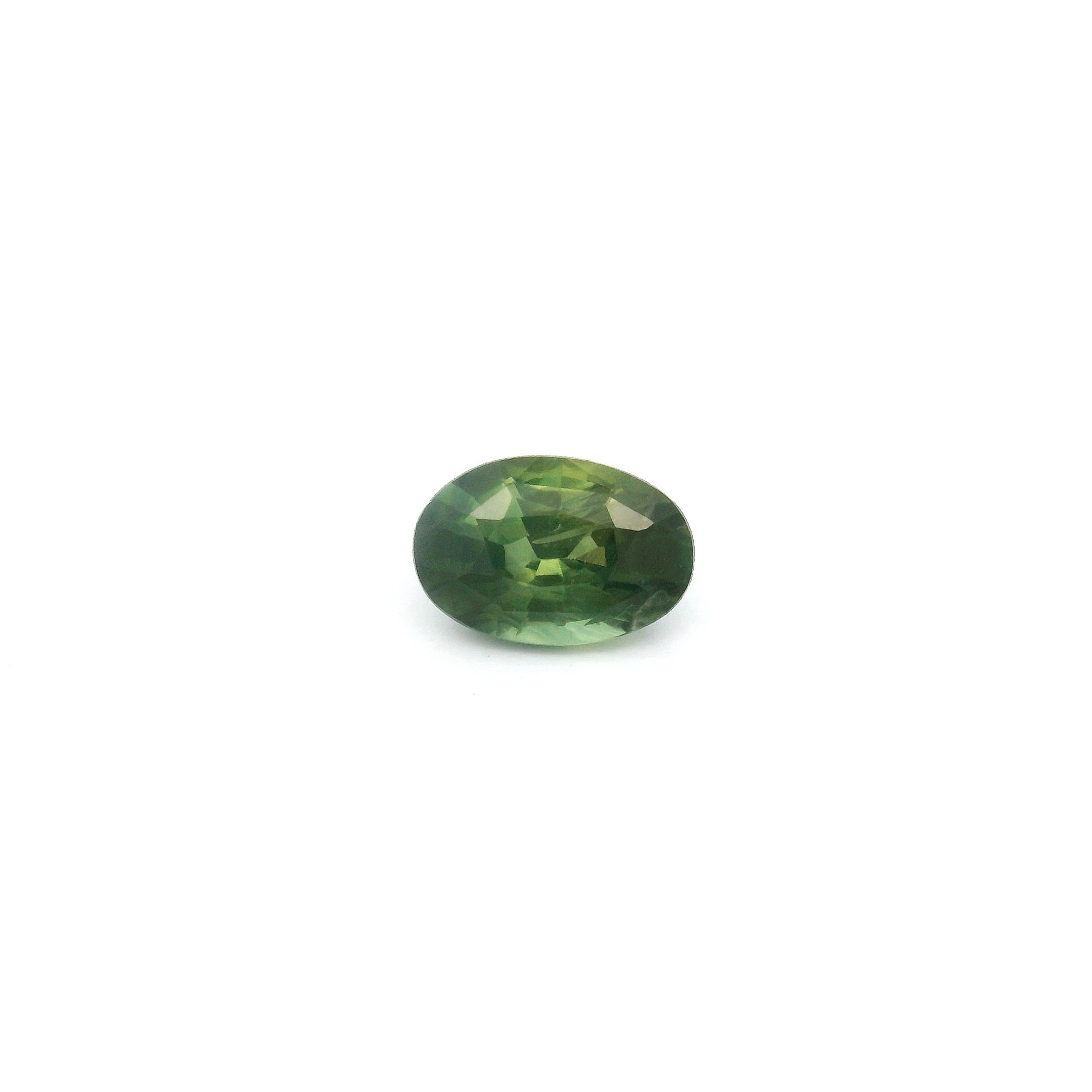 0.76 ct Oval Green Natural Sapphire