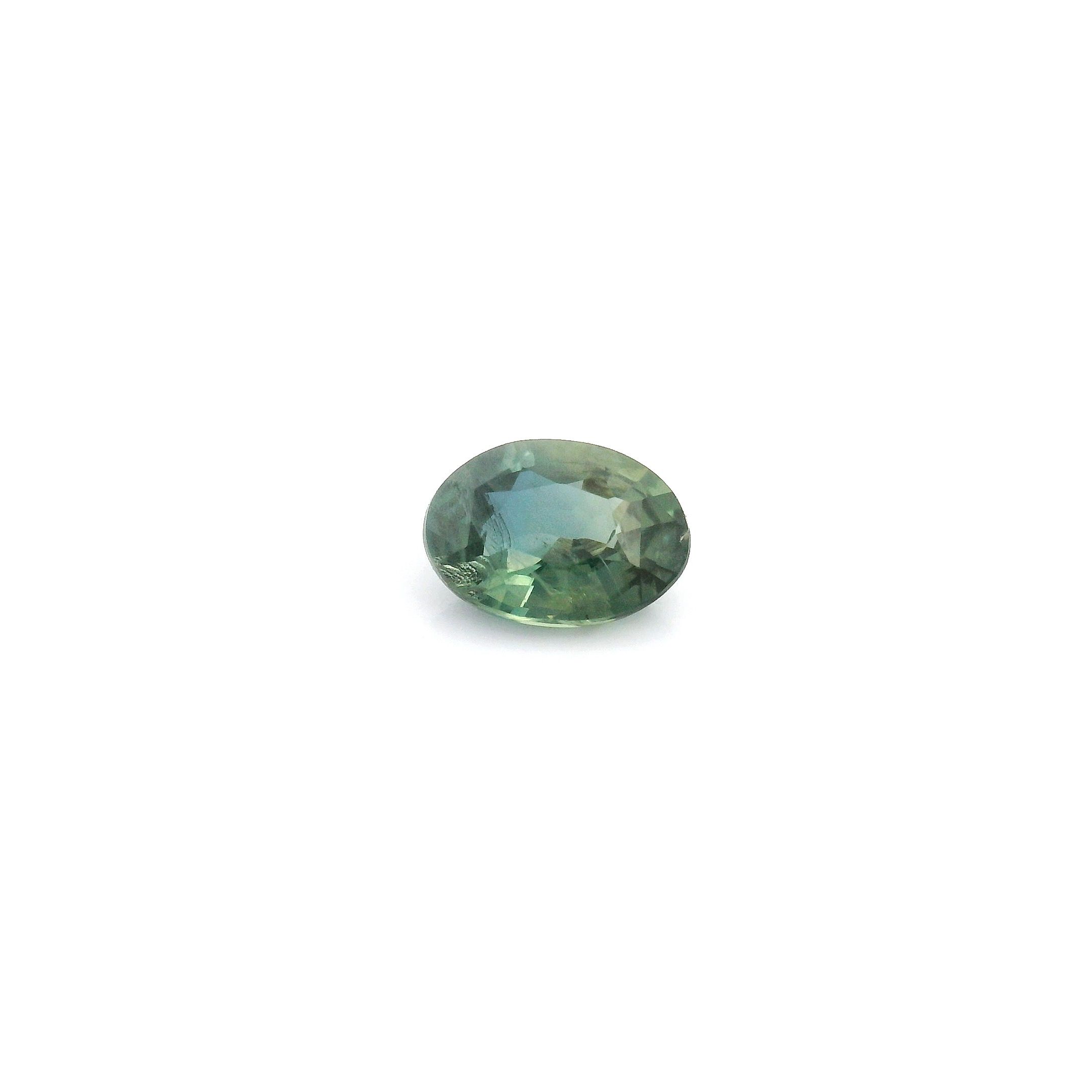 0.65 ct Oval Green Natural Sapphire