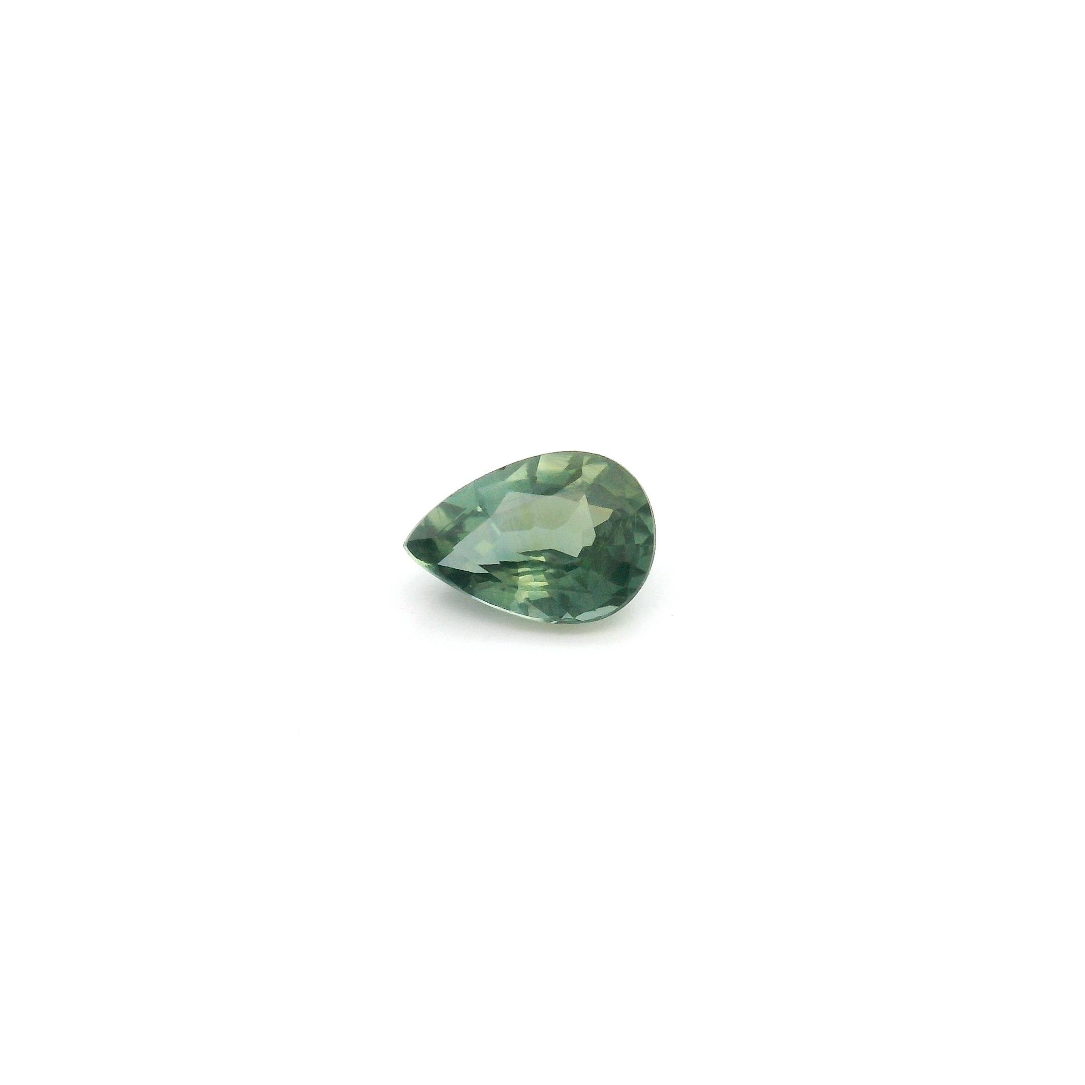 0.57 ct Pear Green Natural Sapphire