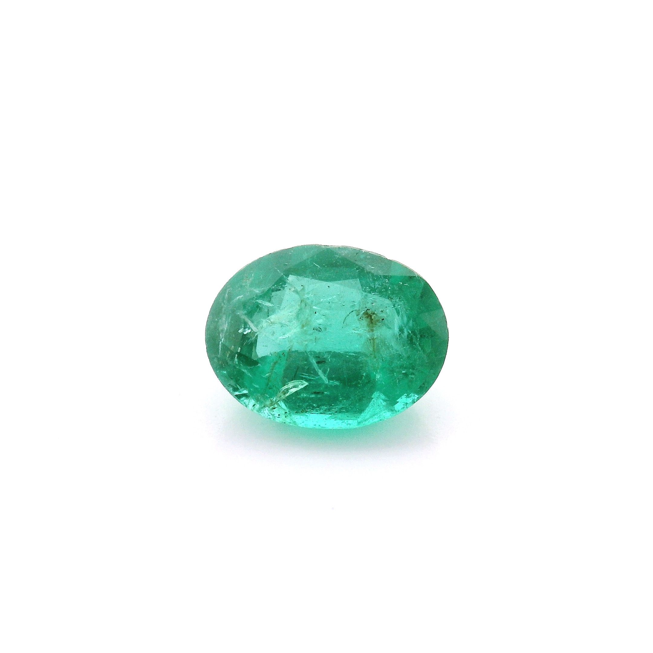 1.90 ct Oval Green Natural Emerald