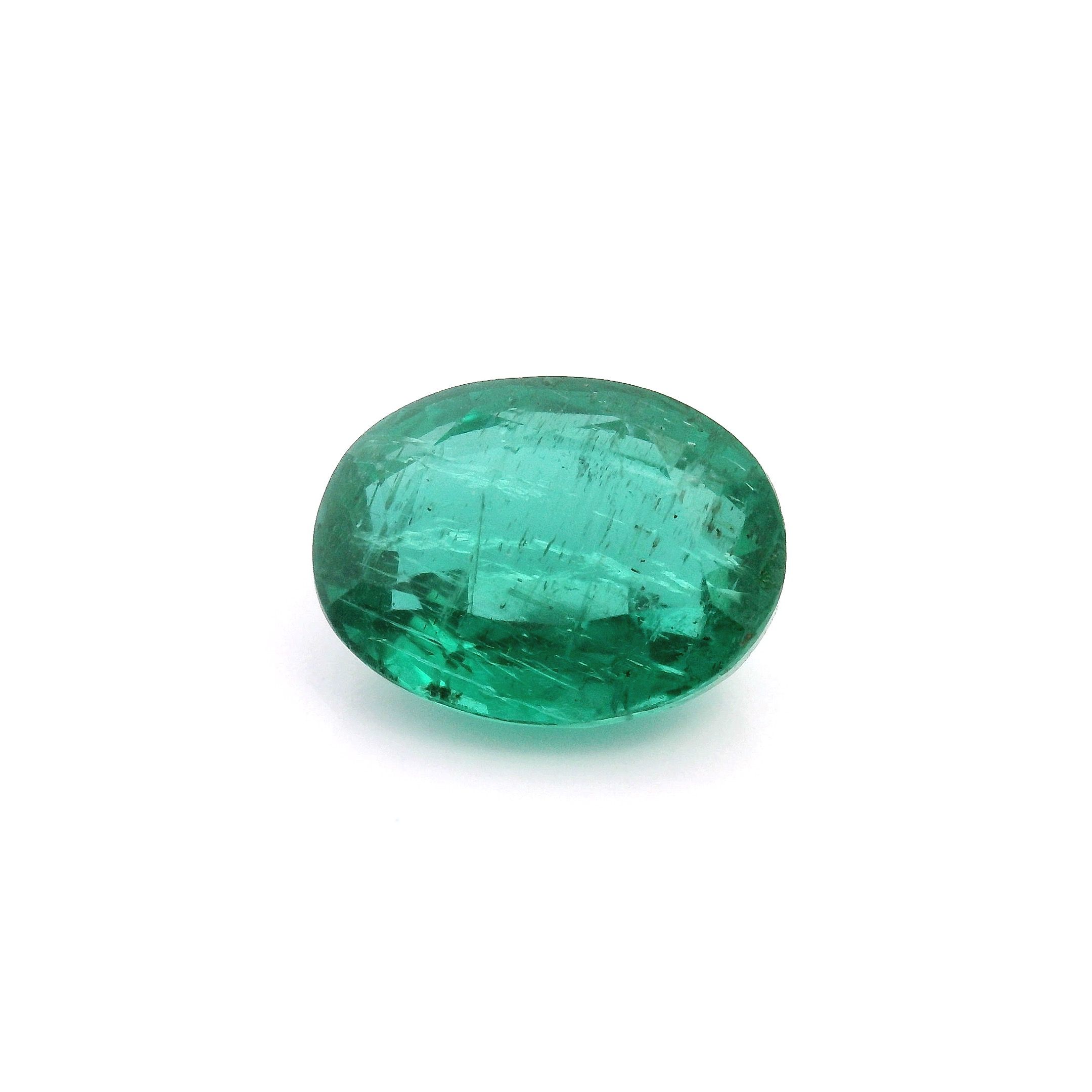 3.26 ct Oval Green Natural Emerald