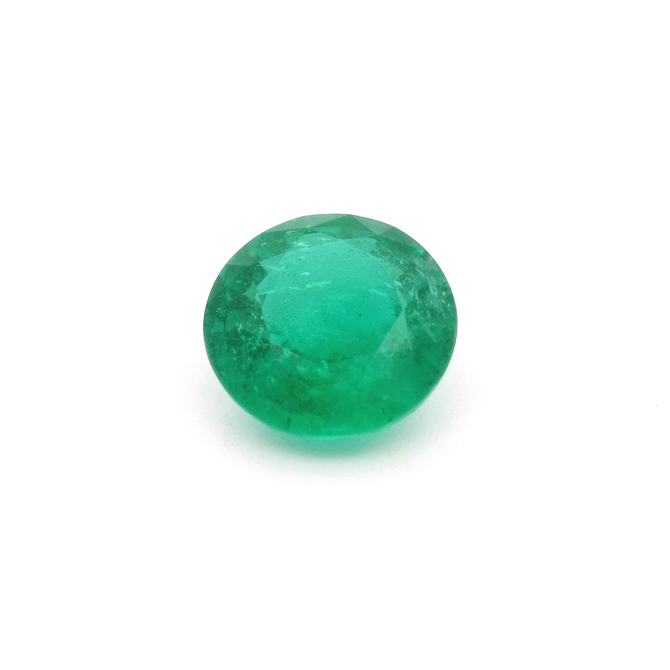 2.83 ct Round Green Natural Emerald