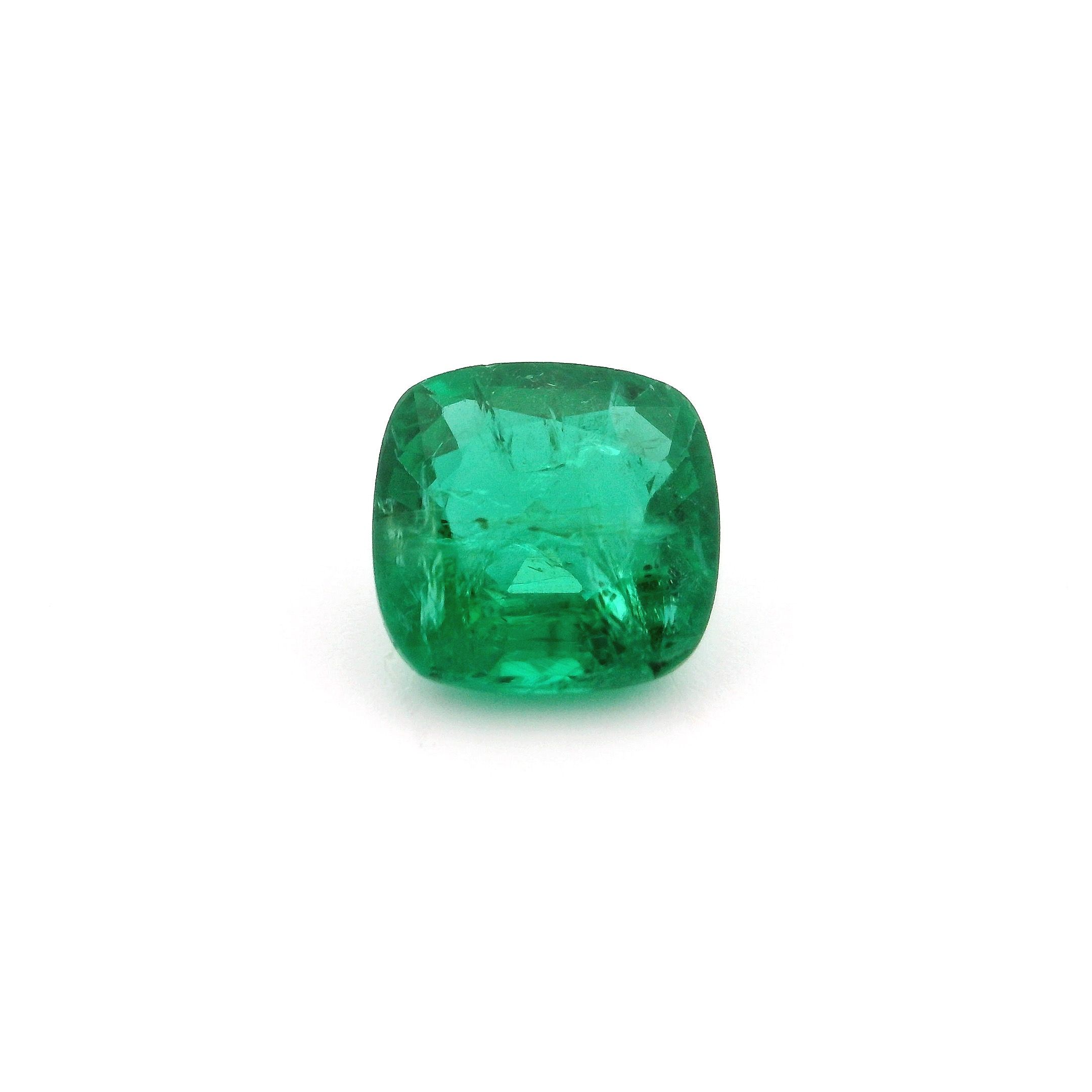 2.00 ct Cushion Green Natural Emerald