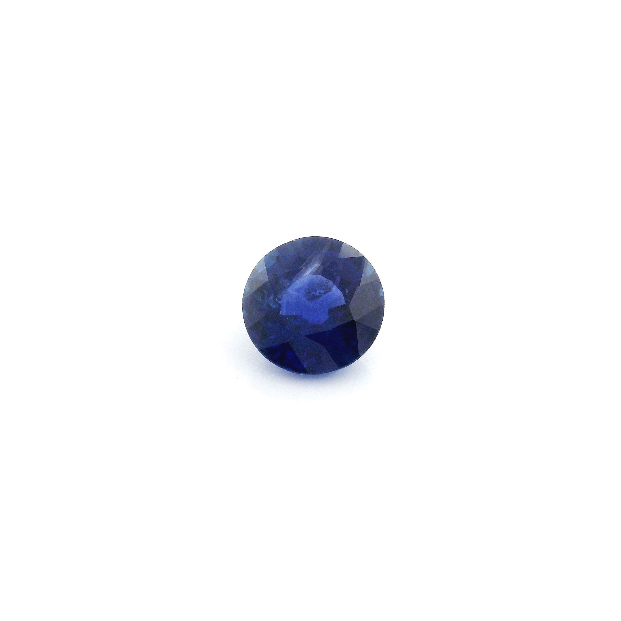 0.90 ct Round Blue Natural Sapphire