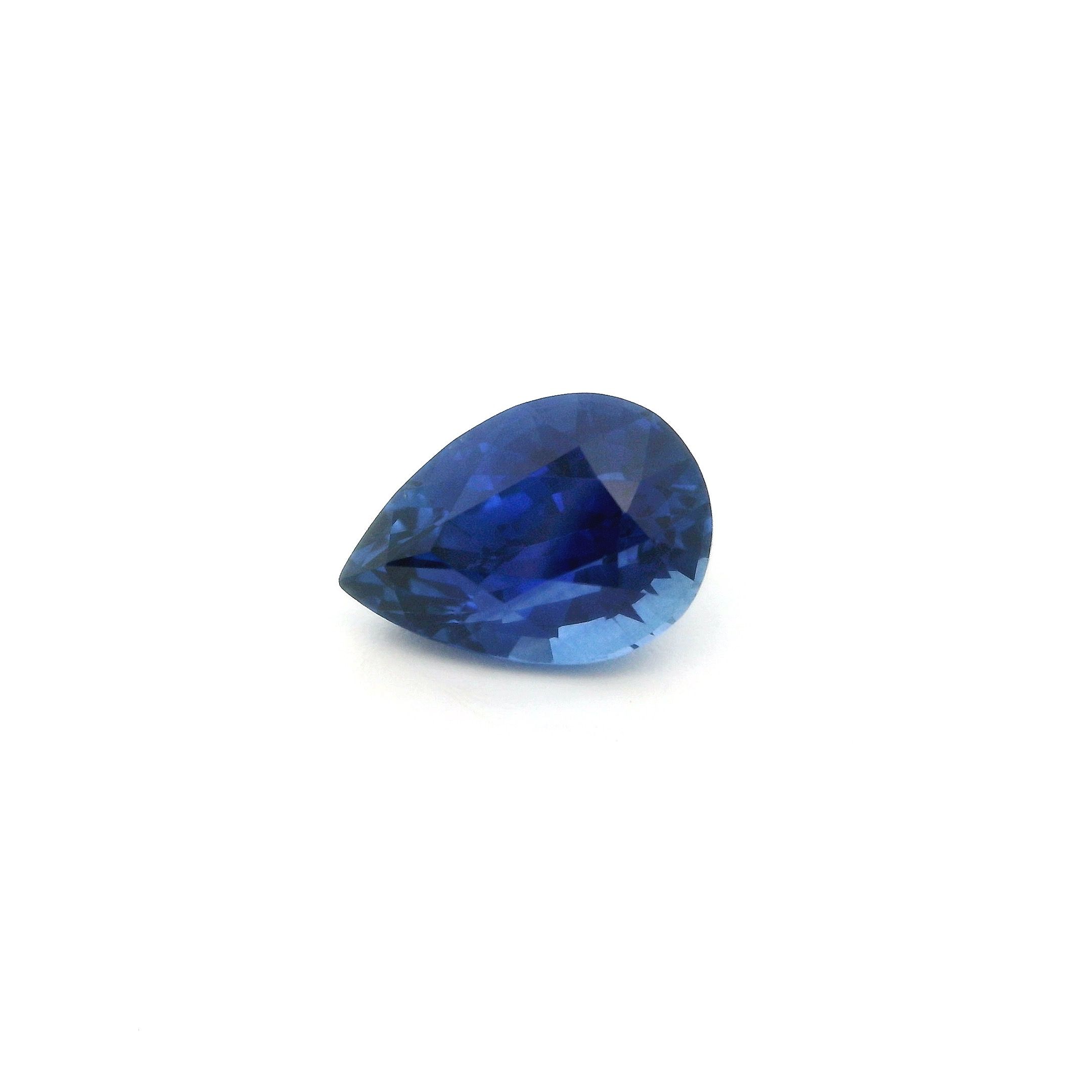 2.02 ct Pear Blue Natural Sapphire