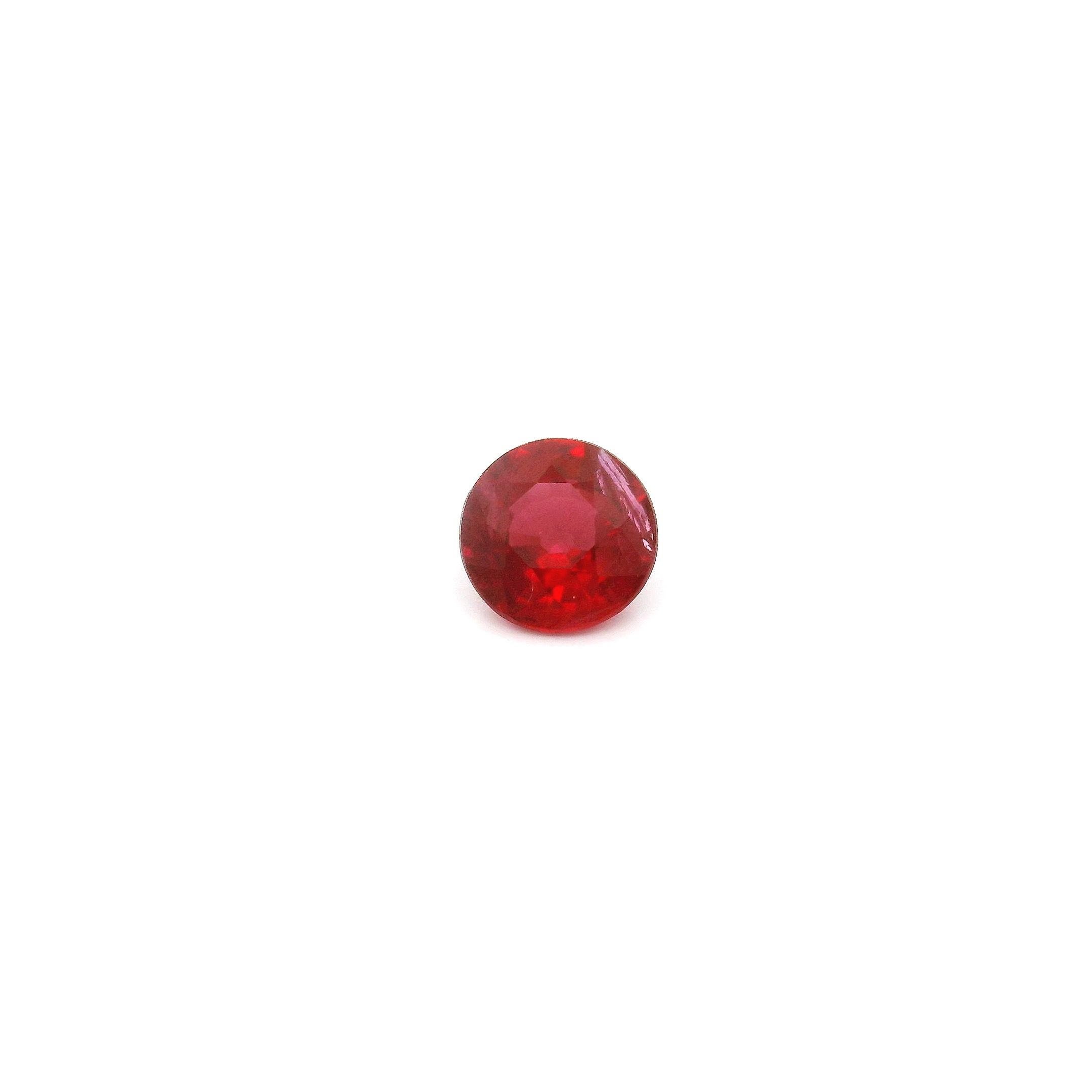 0.49 ct Round Red Natural Ruby