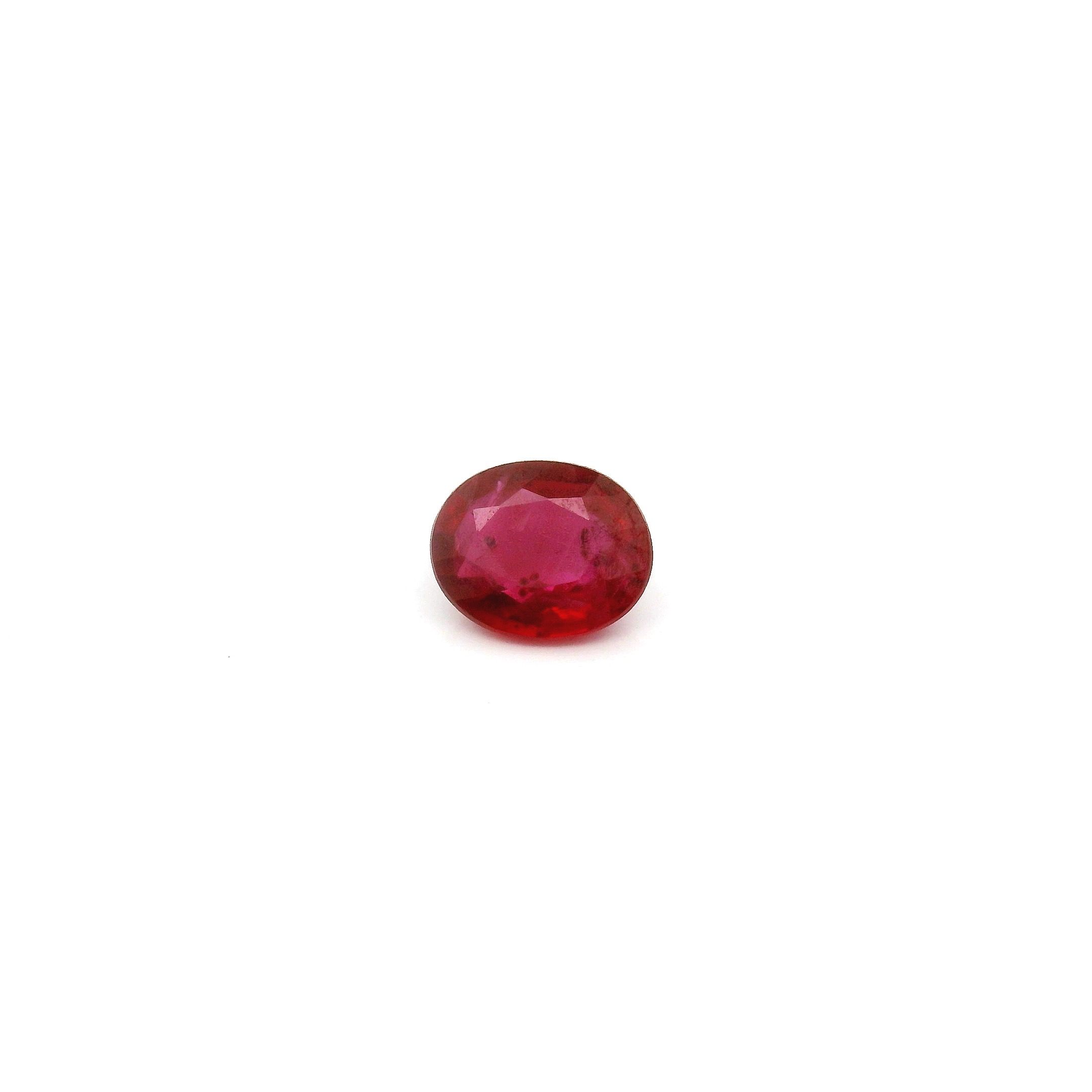 0.44 ct Oval Red Natural Ruby