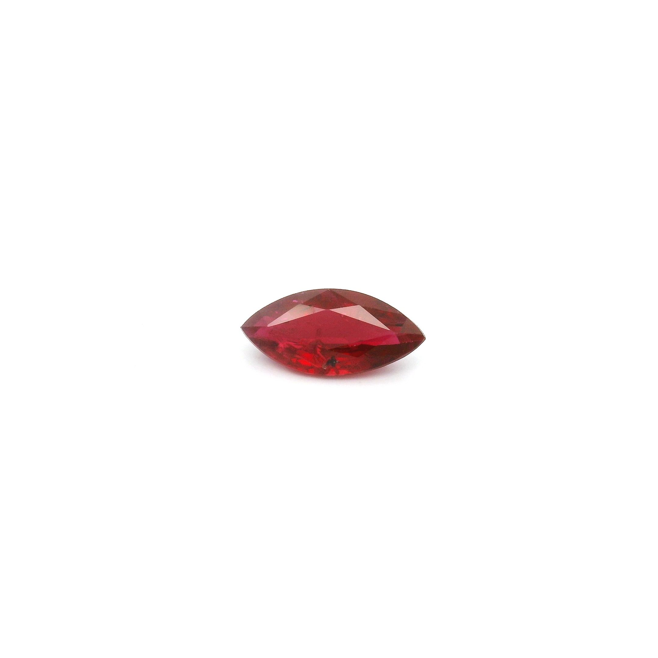 0.43 ct Marquise Red Natural Ruby