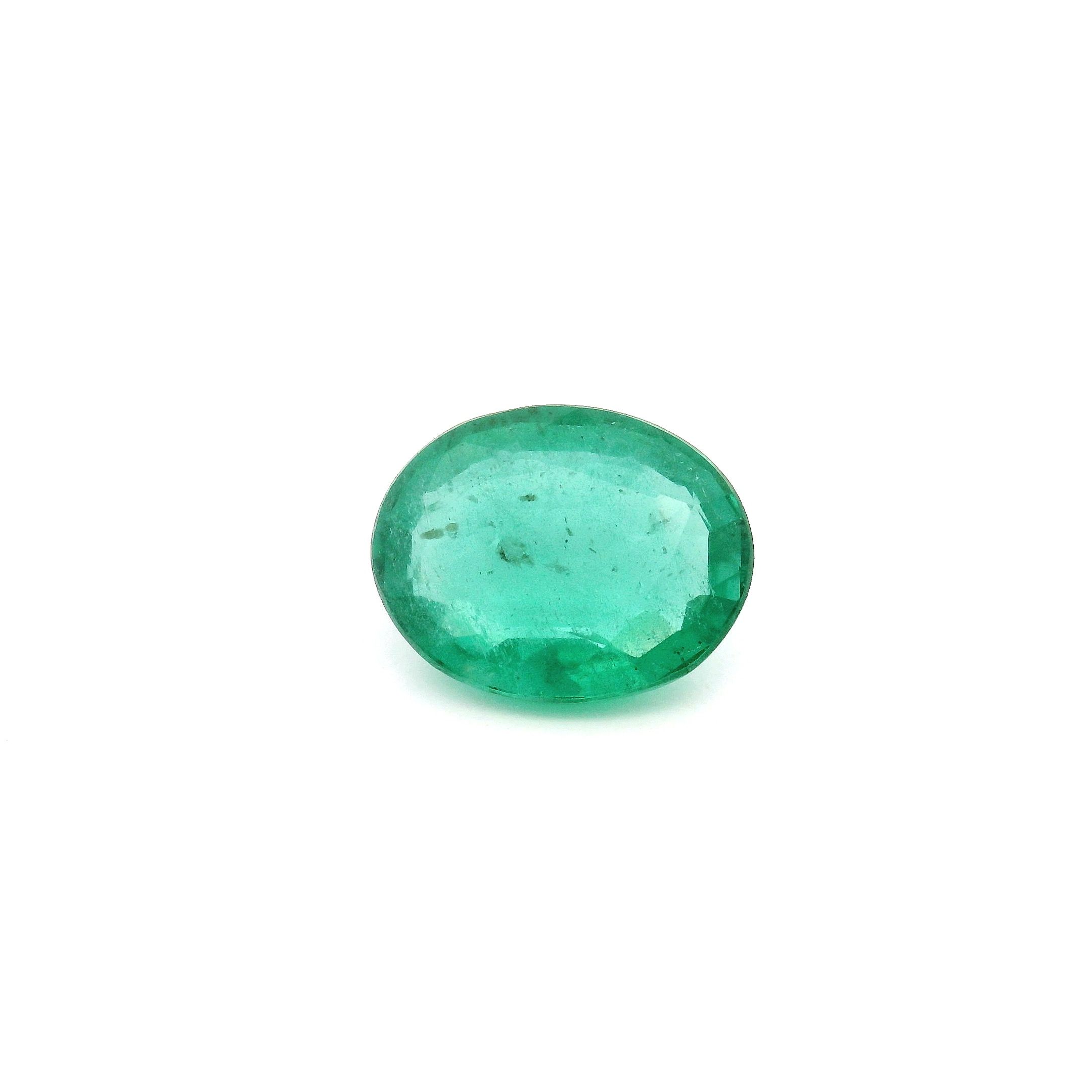 1.69 ct Oval Green Natural Emerald