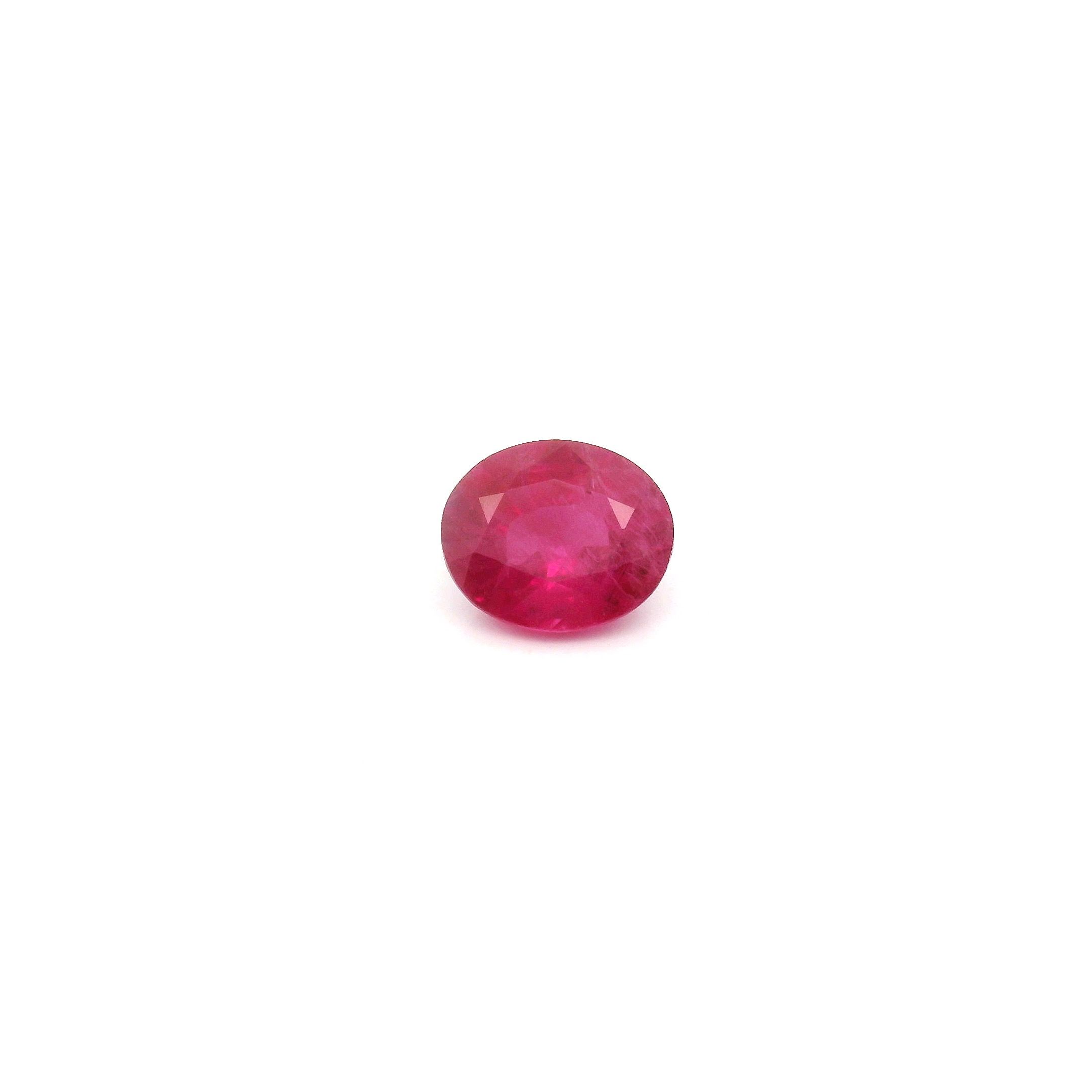 0.60 ct Oval Red Natural Ruby