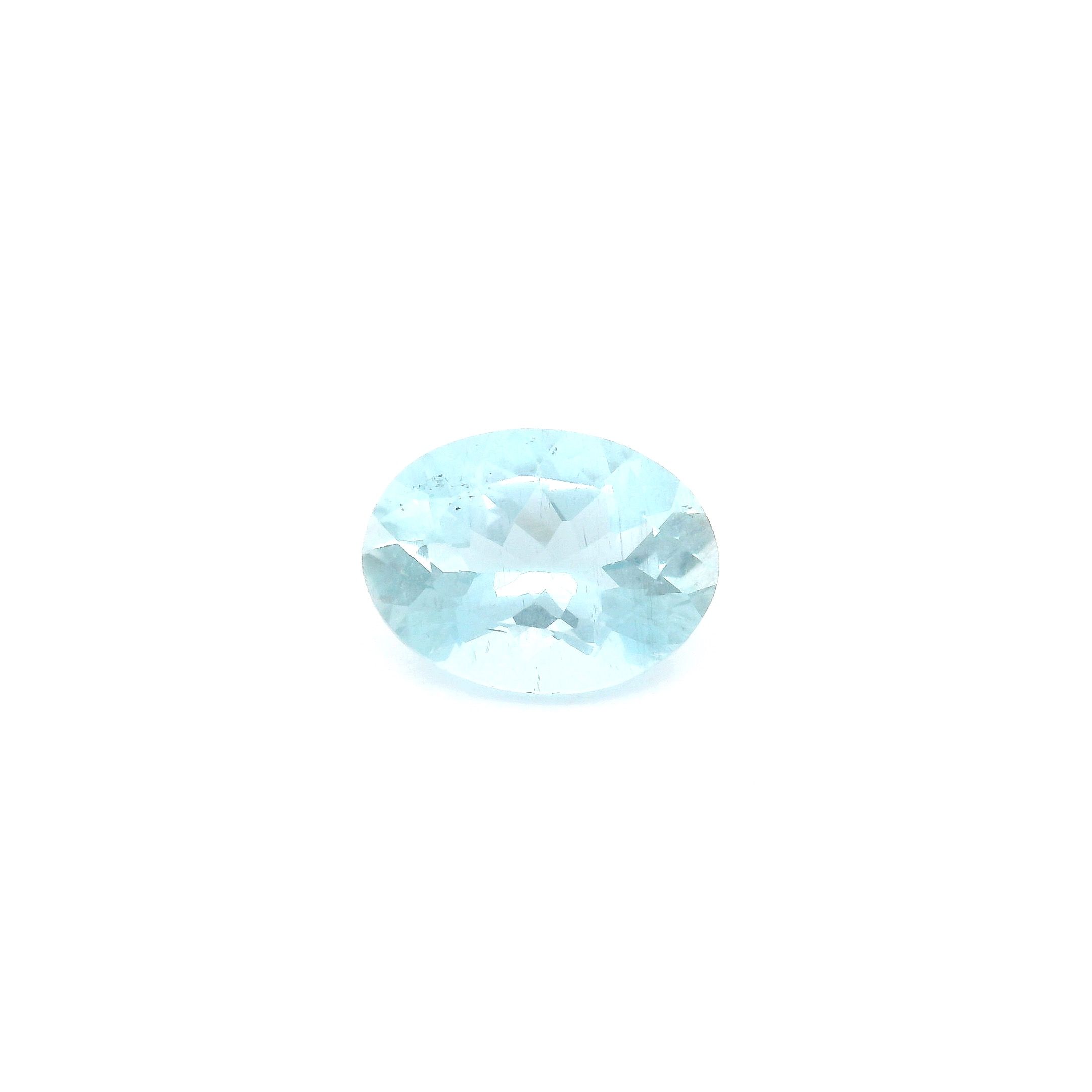 1.11 ct Oval Blue Natural Aquamarine